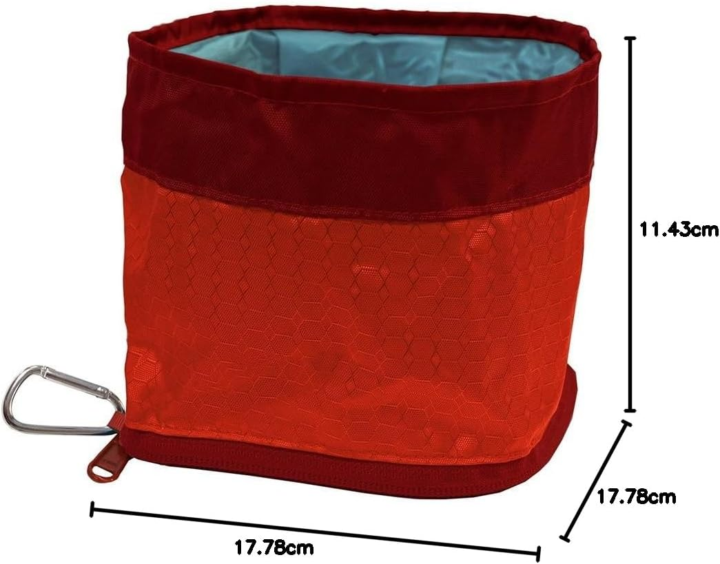 Kurgo Zippy Bowl, Barn Red, Regular - Barn Red image number 5