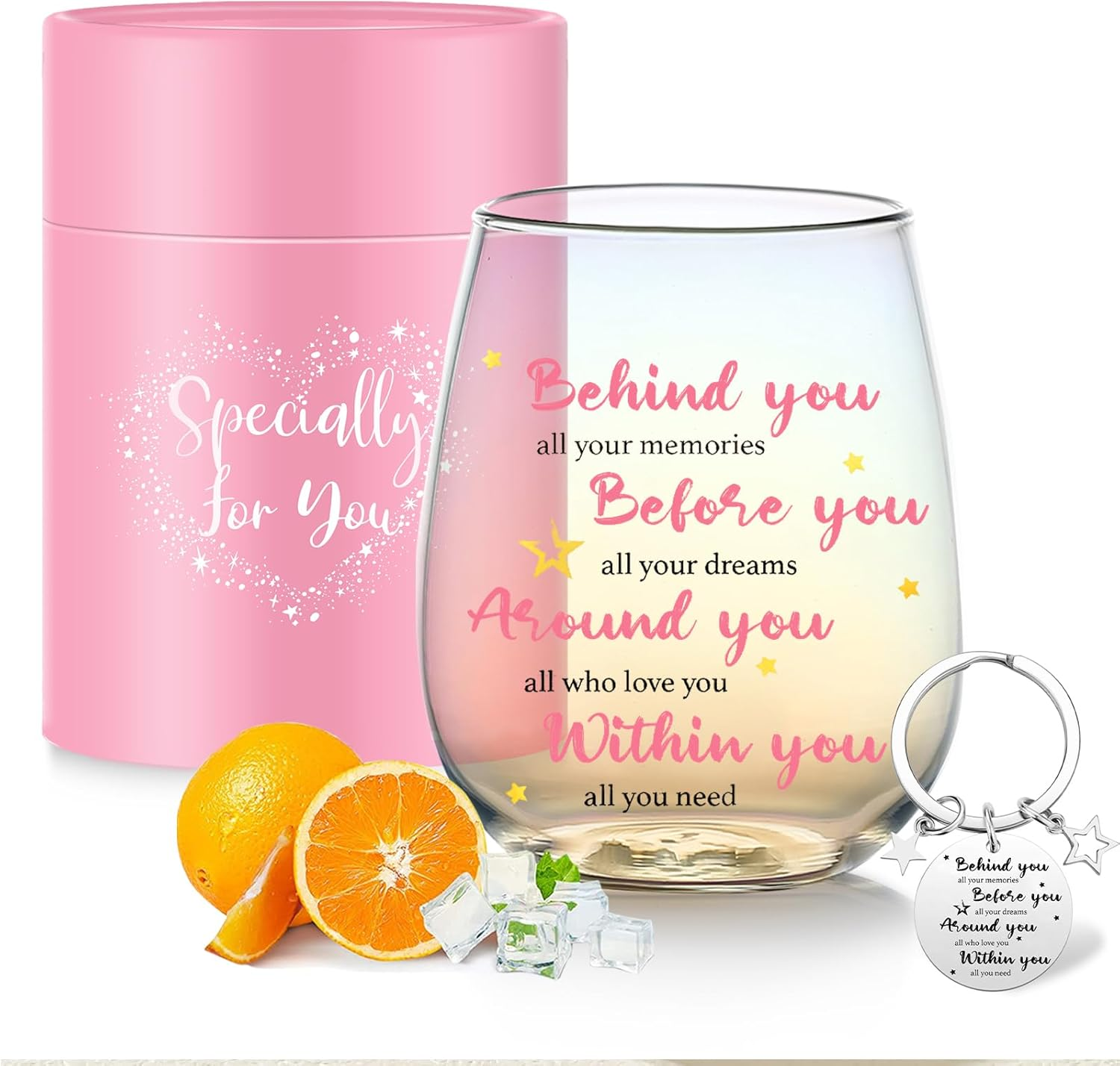 Graduation Gifts for Women Her Friend Glasses Drinking Good Luck New Beginnings Congratulations Gift Glass Cups Graduation Party Decorations Presents Cute Mugs Christmas Birthday Gifts for Daughter image number 2