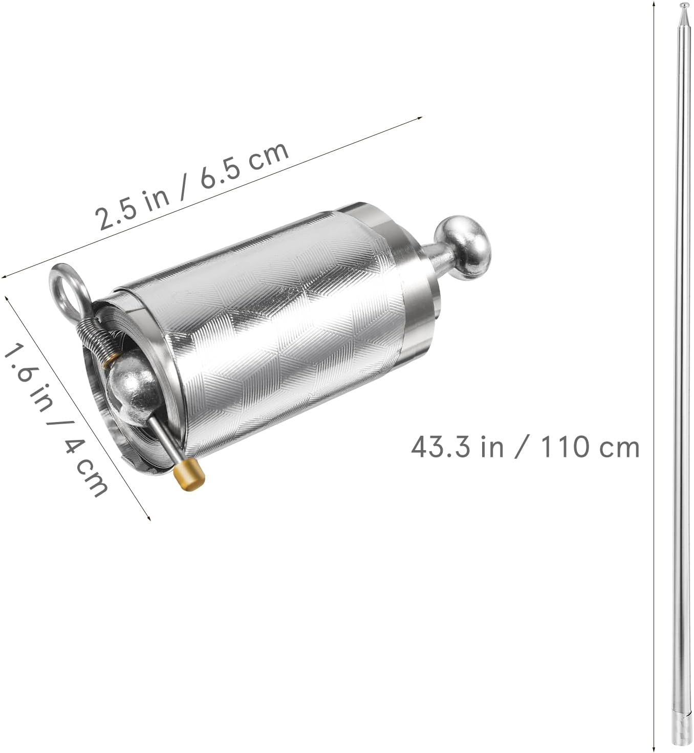 Healifty 2Pcs Metal Appearing Cane Magician Wand Retractable Collapsible for Professional Magician Stage Close- up Magician Tricks Accessories