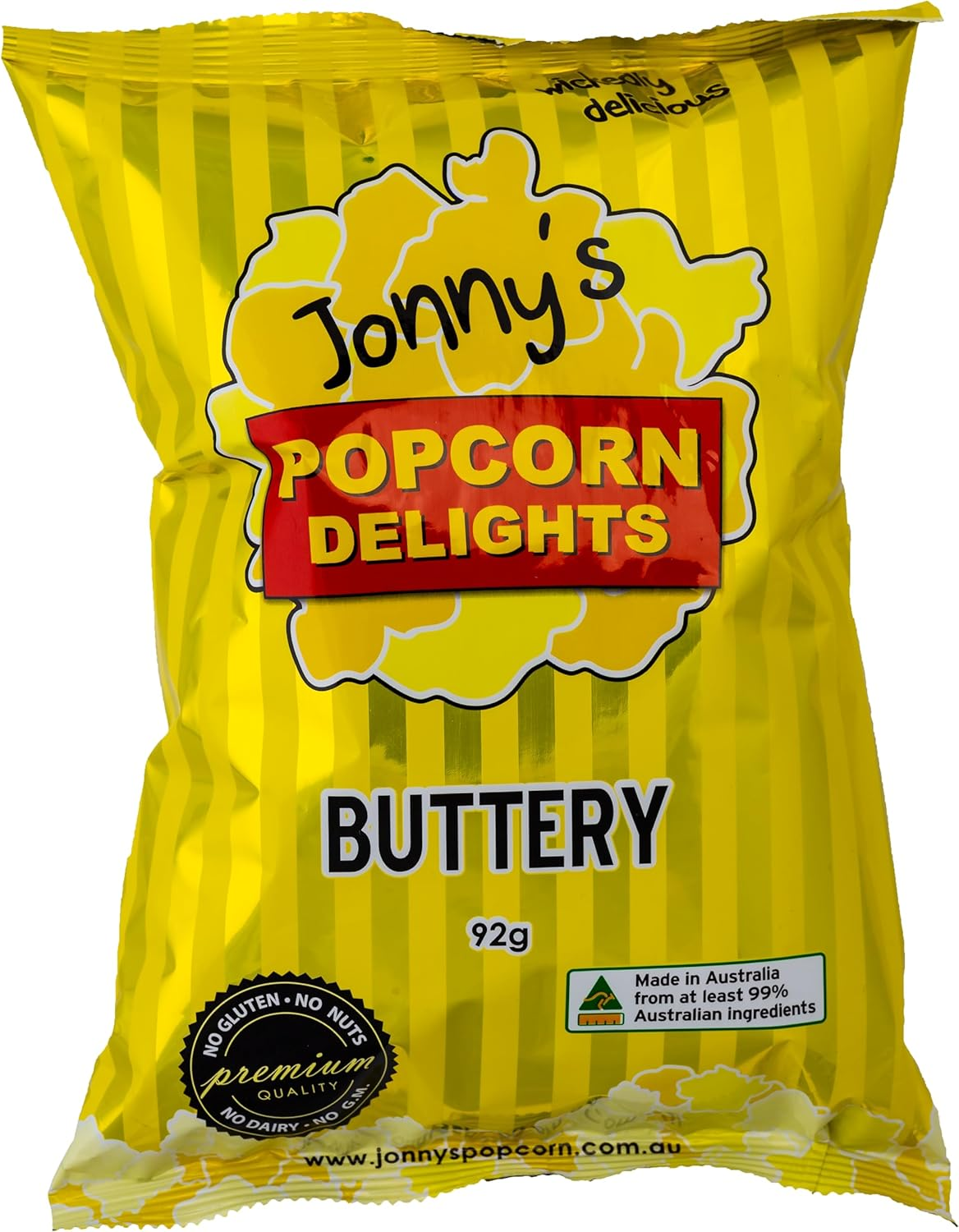 Jonny'S Popcorn Delights - Buttery Wholegrain Popcorn, 92 G image number 1