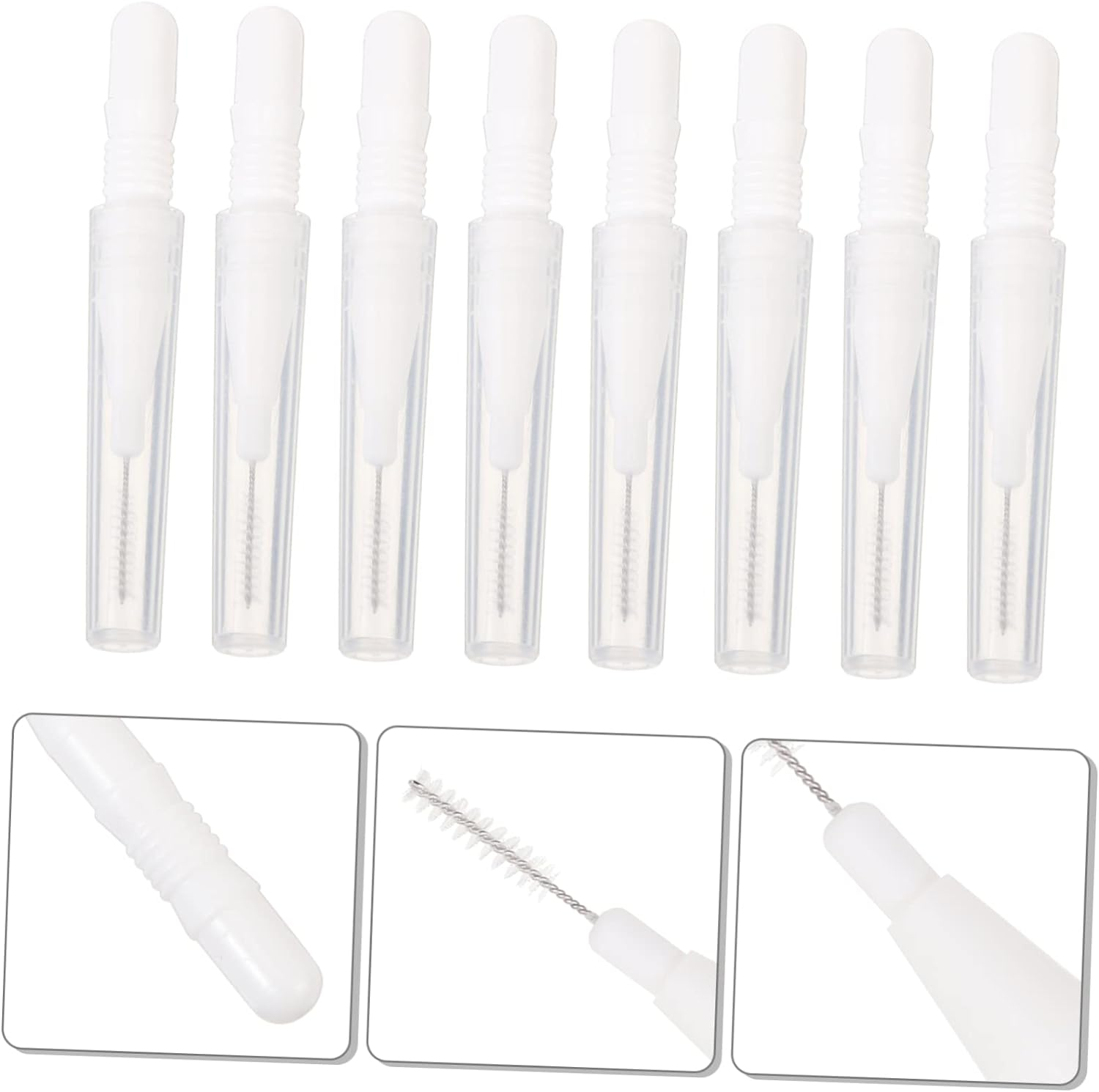 20Pcs Mini Makeup Brushes Multi-Use Eyebrow Makeup Brushes and Interdental Brushes with Bristles for Precision Application and Grooming image number 6