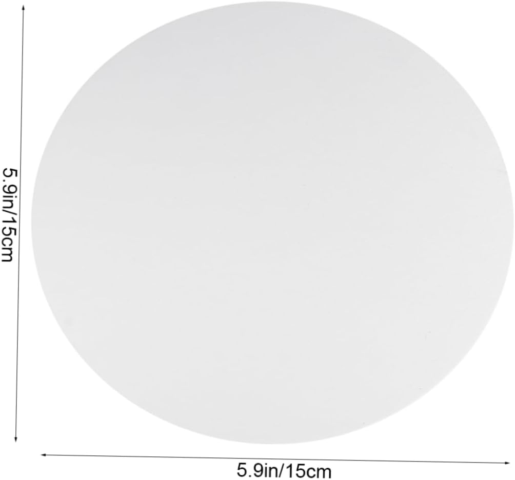 Jojofuny 6Pcs round Canvas Drawing Board Artist Canvas Panels for Oil Tempera for Painting Projects Art Students White image number 3