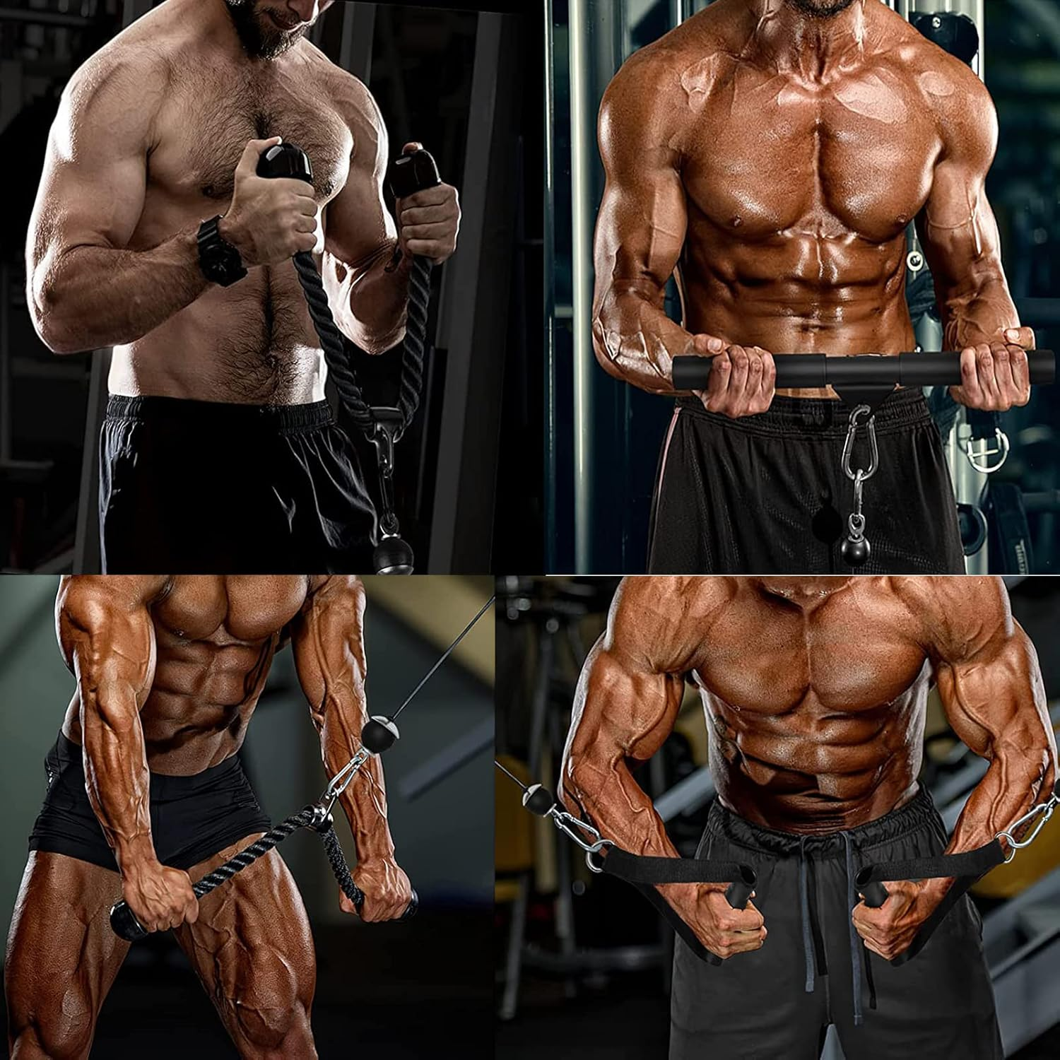 Cable Pulley System Gym Upgraded Home Strength Training Equipment Workout Accessories LAT Pull down Fitness for Triceps Pull down Biceps Curl Back Forearm Shoulder image number 2