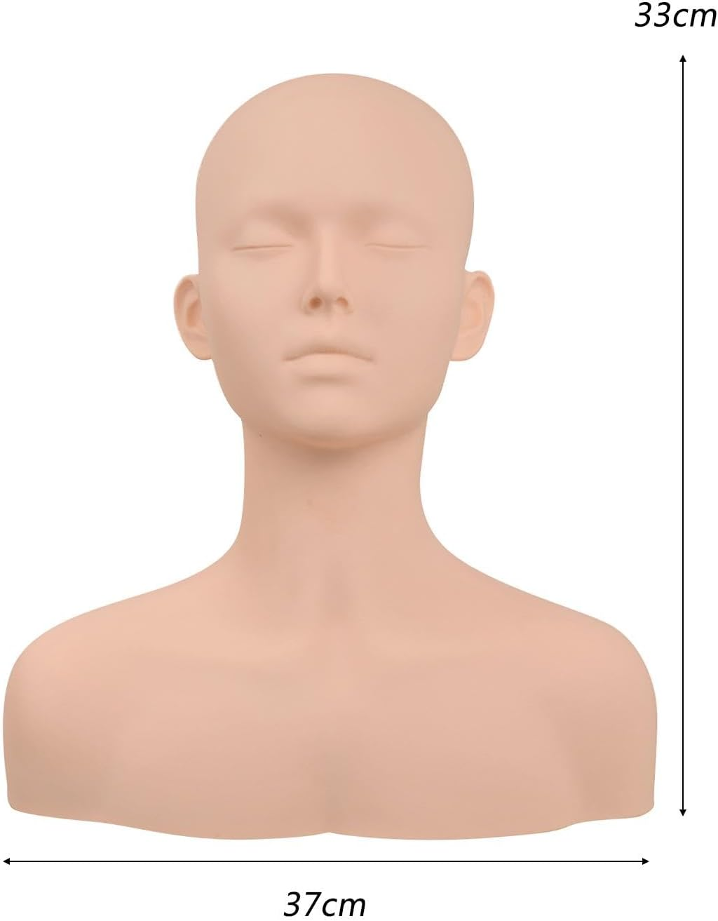 Eigell Training Mannequin Eyelid Practice Tool Flexible Soft Durable Multiuse Shoulder Massage Extension for Practice Salon Training image number 3