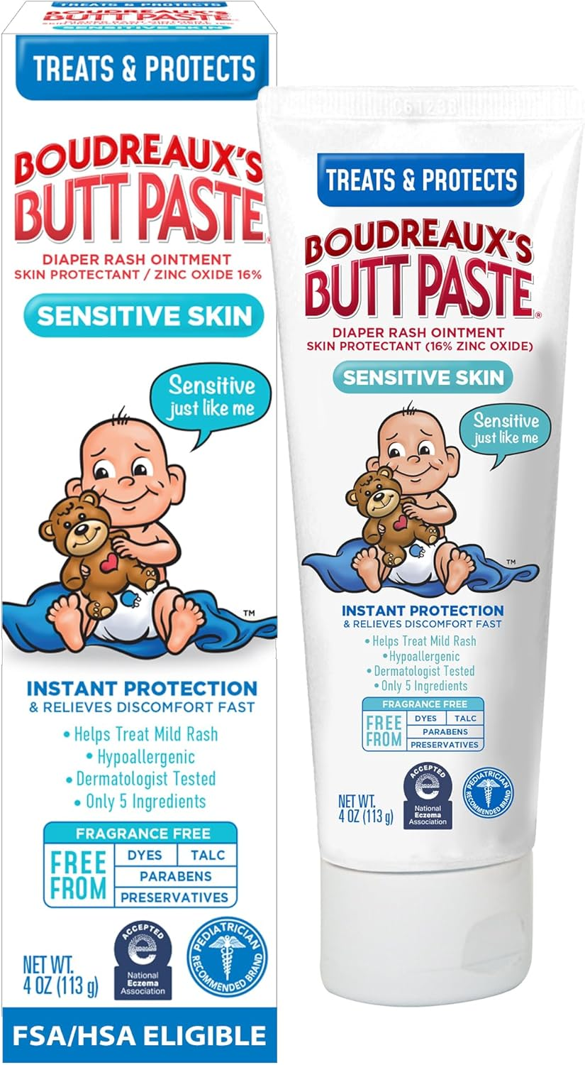 Boudreaux'S Butt Paste Diaper Rash Ointment, for Sensitive Skin, Hypoallergenic, 4 Oz image number 1