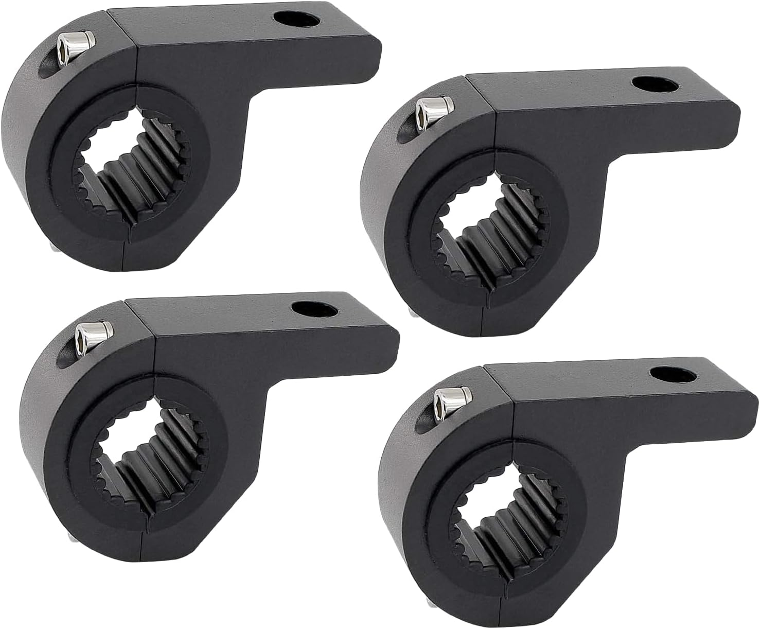 MAEZOE 4Pcs Motorcycle Light Bar Mounting Brackets Heavy Duty Tube Clamps for ATV Trucks Cars Roof Rack Universal Fit Durable Easy to Install for Riders and DIY Enthusiasts image number 3