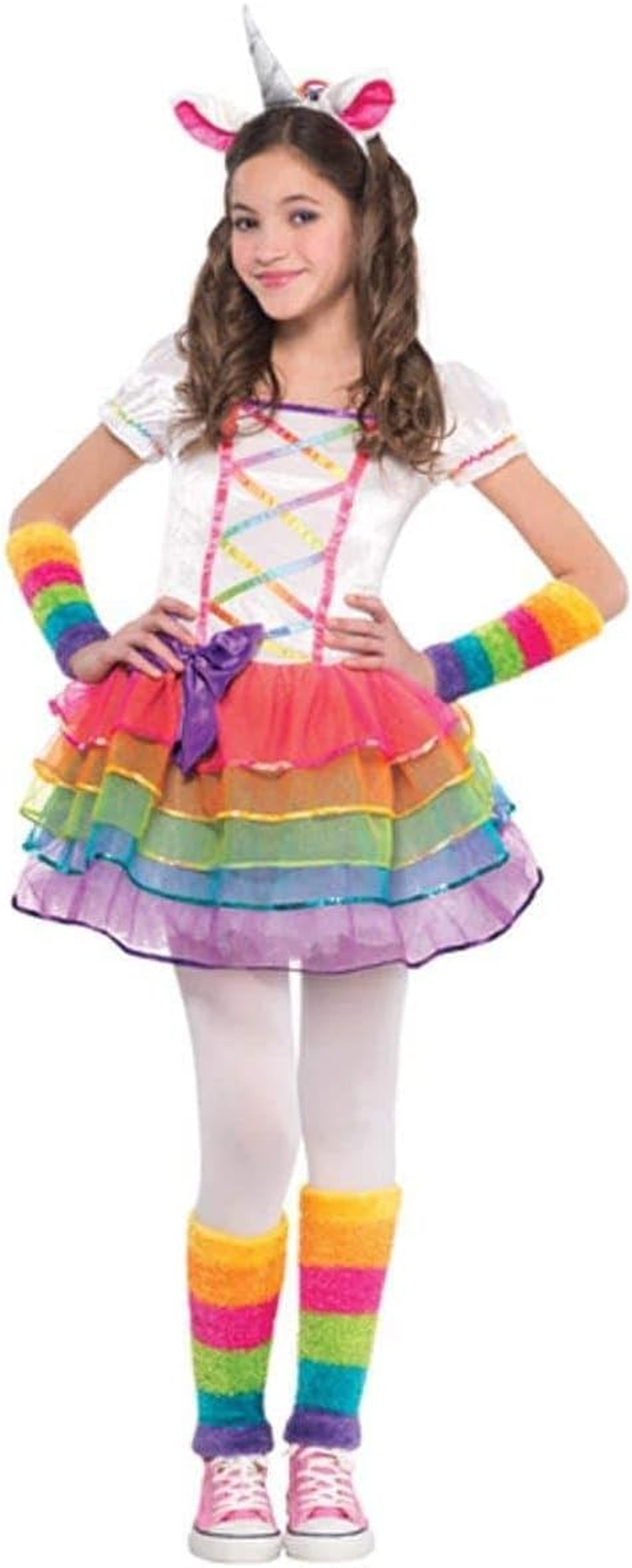 Amscan Rainbow Unicorn Girls Costume for 8-10 Years