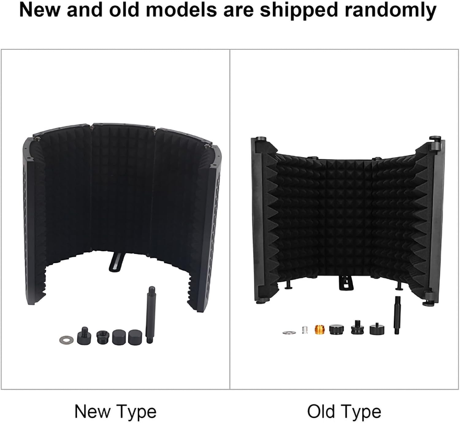 Professional Studio Recording Microphone Isolation Shield, Foldable Mic Sound Absorbing Foam Reflector for Blue and Any Condenser Microphone Recording Equipment image number 1