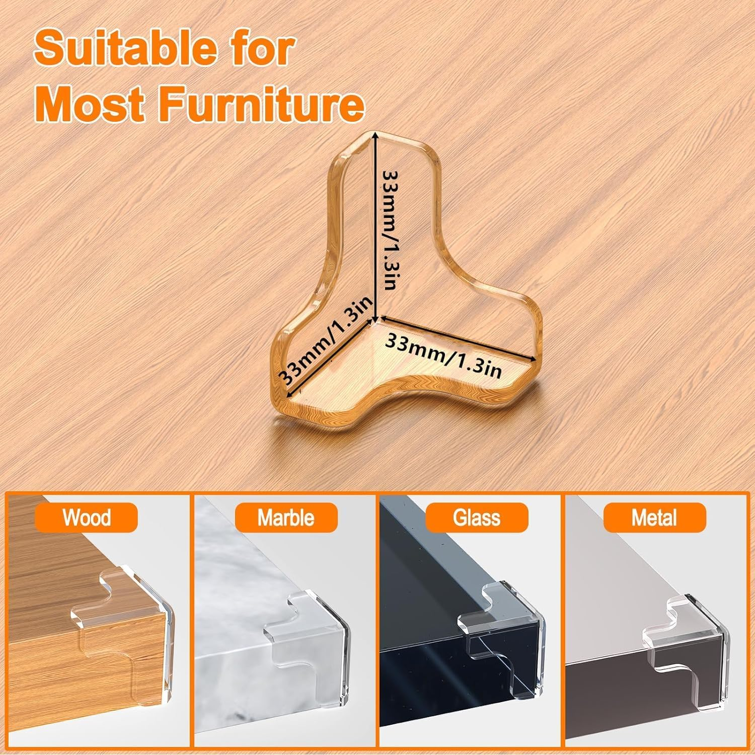 Corner Protector Baby Proofing,12 Pack Pre-Taped Clear Corner Protectors Furniture Corner Guard & Edge Safety Bumpers Table Corner Protectors for Baby with Super Strong Adhesive Tape image number 3