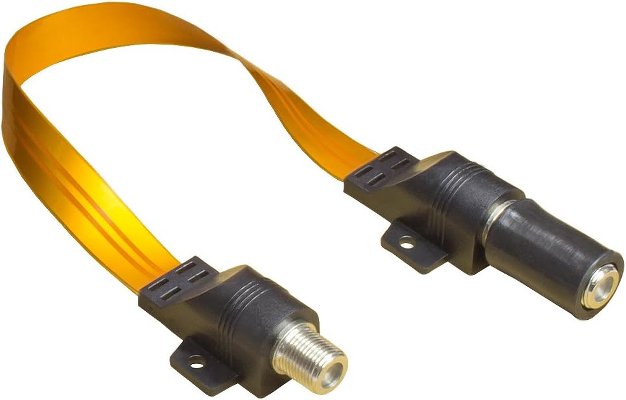 Good Connections RJ45 Ethernet LAN Door/Window Feed-Through - Extremely Flat Socket on Both Sides, Total Length 51.5 Cm, Flexible Length 44.5 Cm, White