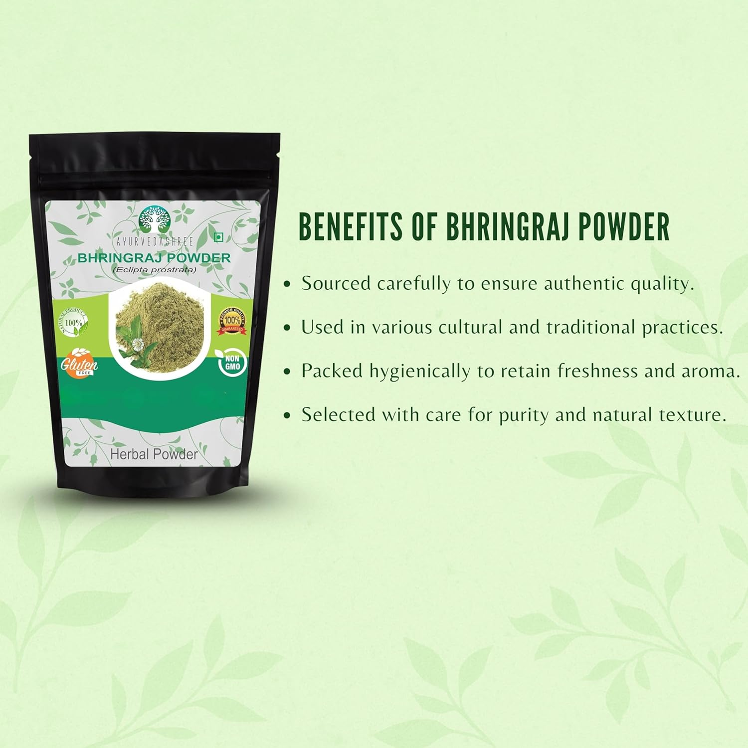 Bhringraj Powder 200 Gm I Bhringaraj Eclipta Alba Powder Promotes Healthy Hair Growth image number 6