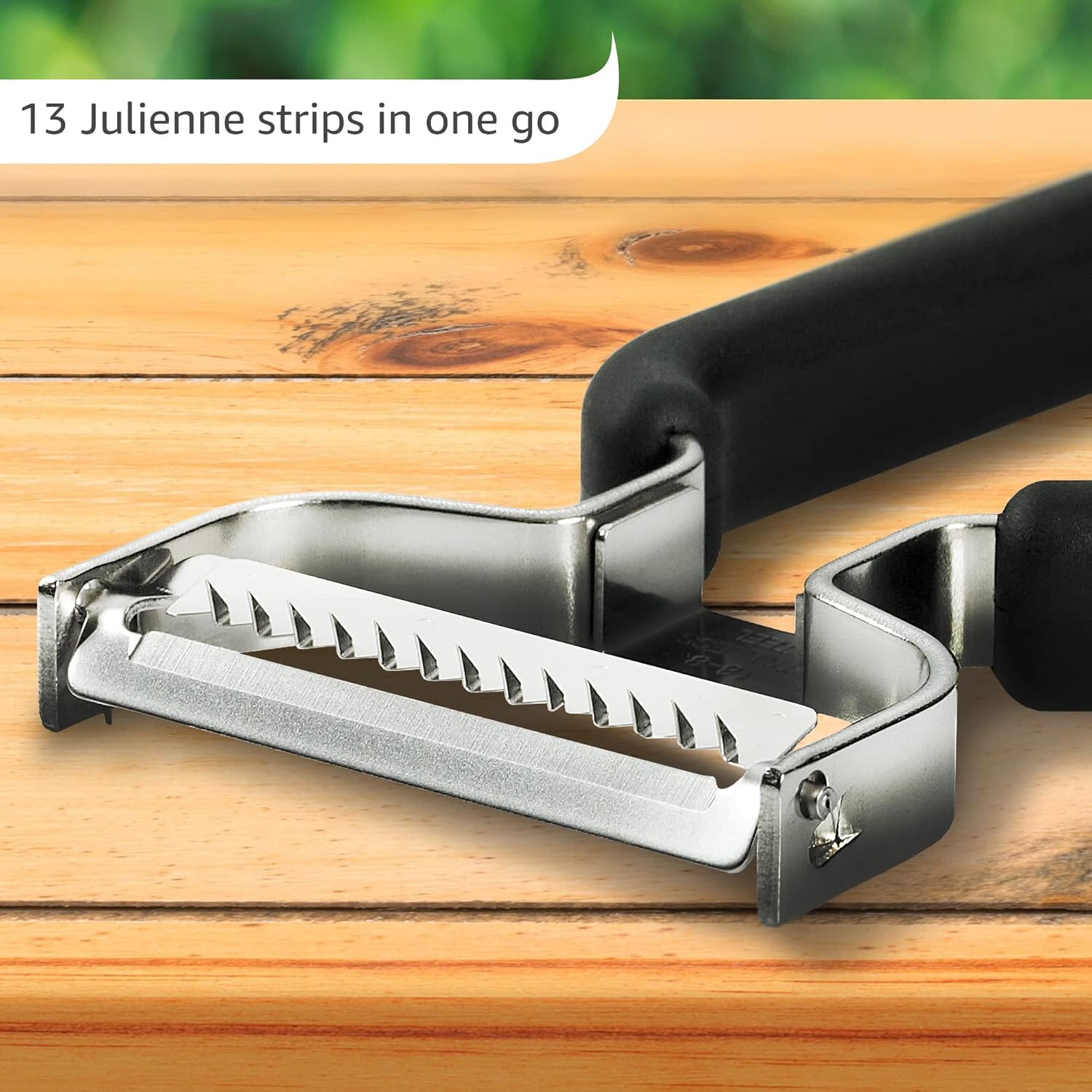 Lurch Germany Julienne Vegetable Y Peeler | Stainless Steel Cutter & Slicer for Carrot, Potato & Apple | Veggie Zoodles Maker | Non-Slip Comfortable Handle | 13 Cm X 6 Cm - Black image number 3