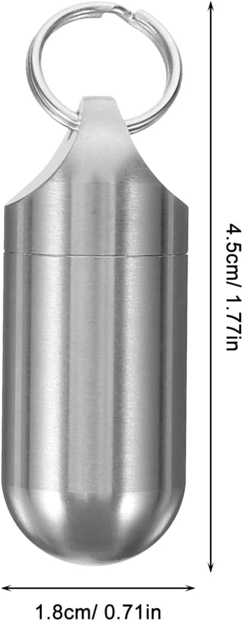 Iplusmile Metal Pill Organizer, Portable Waterproof Medicine Holder Keychain, Mini Pill Case for Outdoor Camping and Travel image number 5
