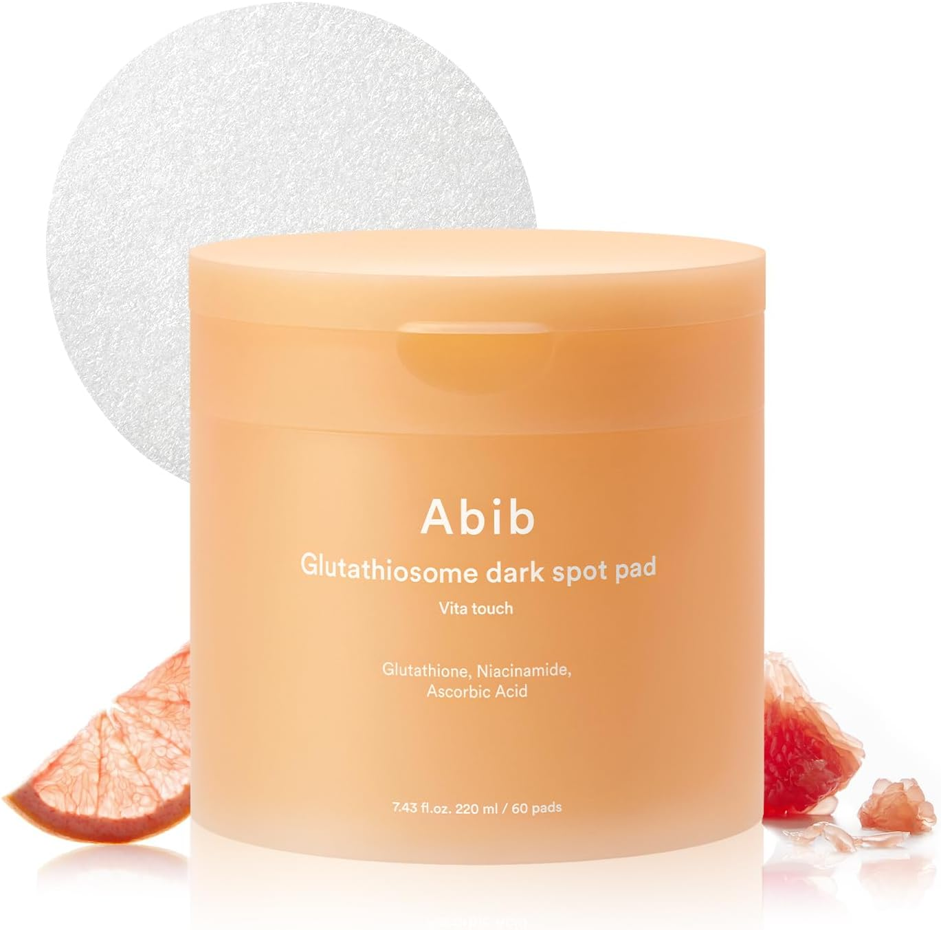 Abib Glutathiosome Dark Spot Pad Vita Touch 60 Pads / 7.43 Fl.Oz. | Korean Skincare, Dark Spot, Hyperpigmentation Toner Pads for Sensitive, Uneven Skin | Niacinamide, Viatmin C image number 6