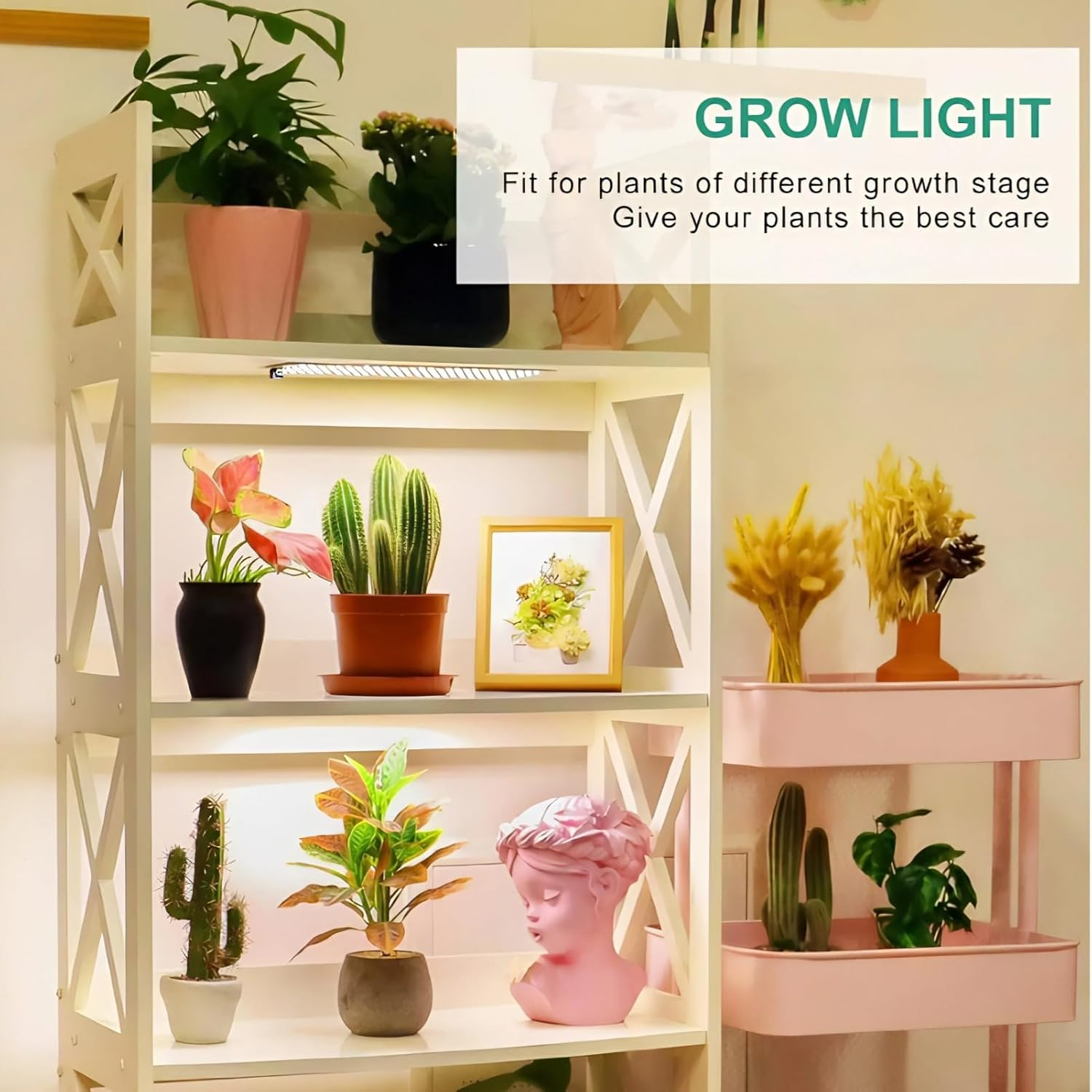 Panel Grow Lights,Led Grow Light LED Grow Lights for Indoor Plants,24 Hour Timer Function Grow Light,For Germination Flowering Fruiting