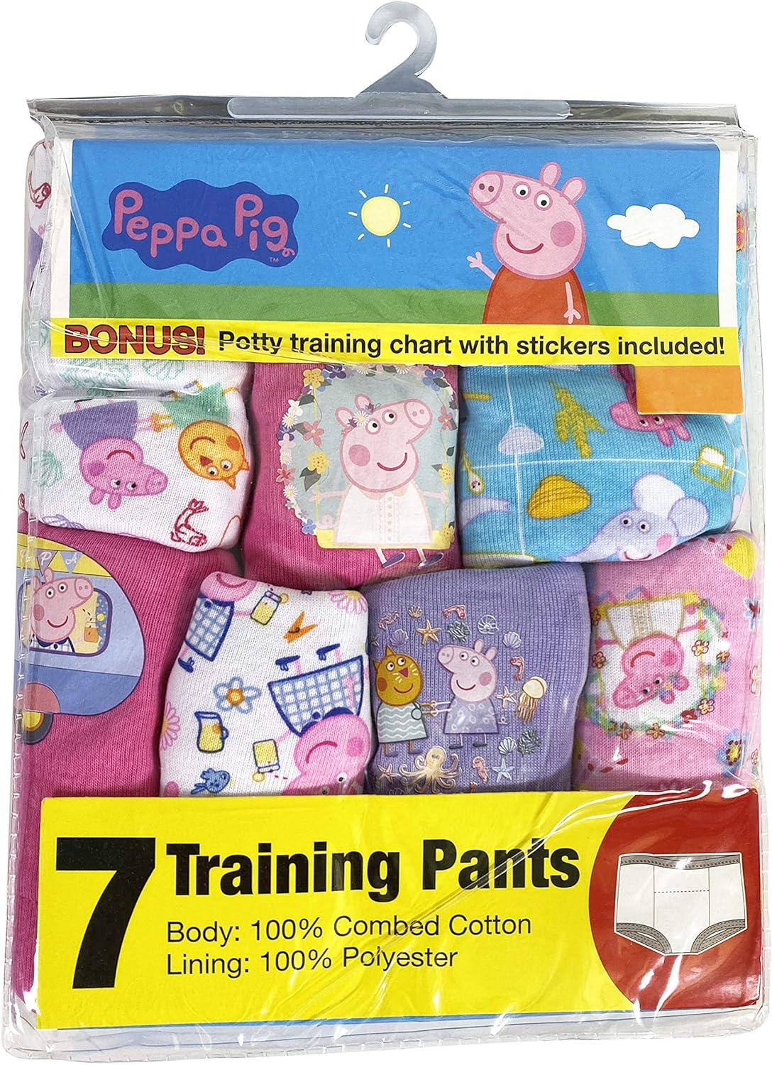 Peppa Pig Toddler Girls' 3Pk Training Pant & 4Pk Underwear