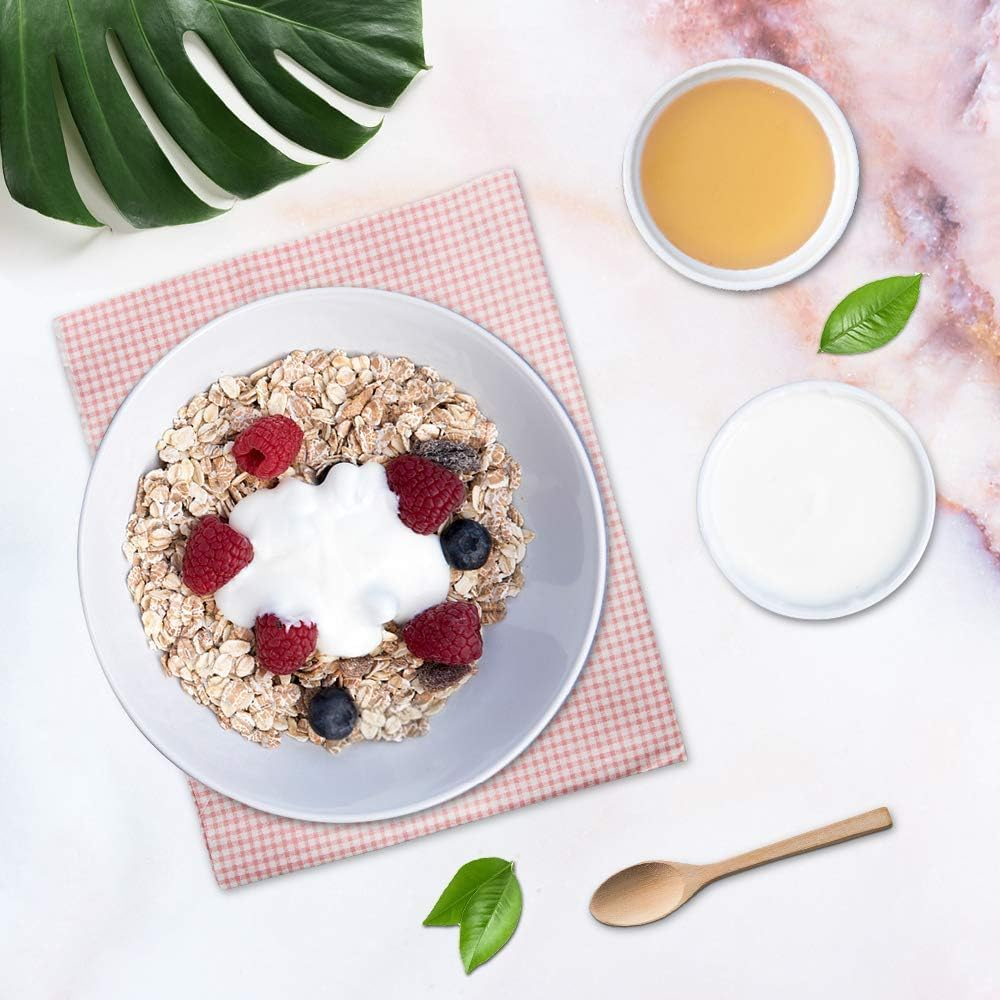 Kalolary 7PCS Pink Fat Quarters Fabric Bundles, Cotton Print Fabric with Green Leaf Red Fruit Gypsophila Strawberry White Flower for DIY Sewing Patterns Craft（19.6" X 15.7", Pink）