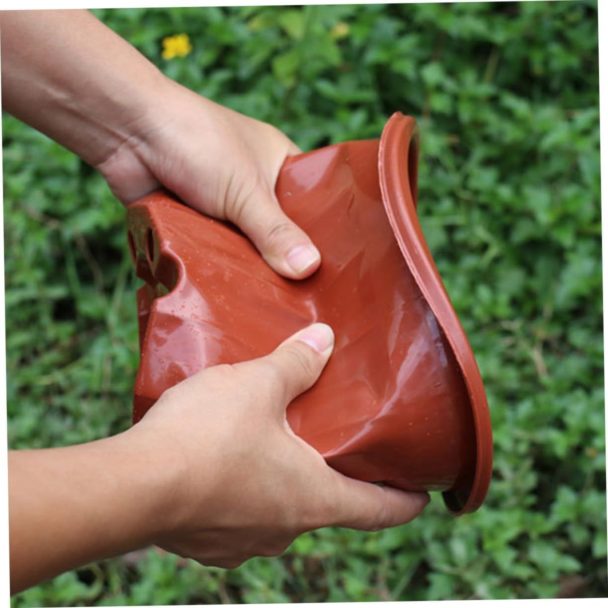 MERRYHAPY Minimalist Design 20Pcs Plastic Flower Pots Base Plant Pots for Gardening image number 4