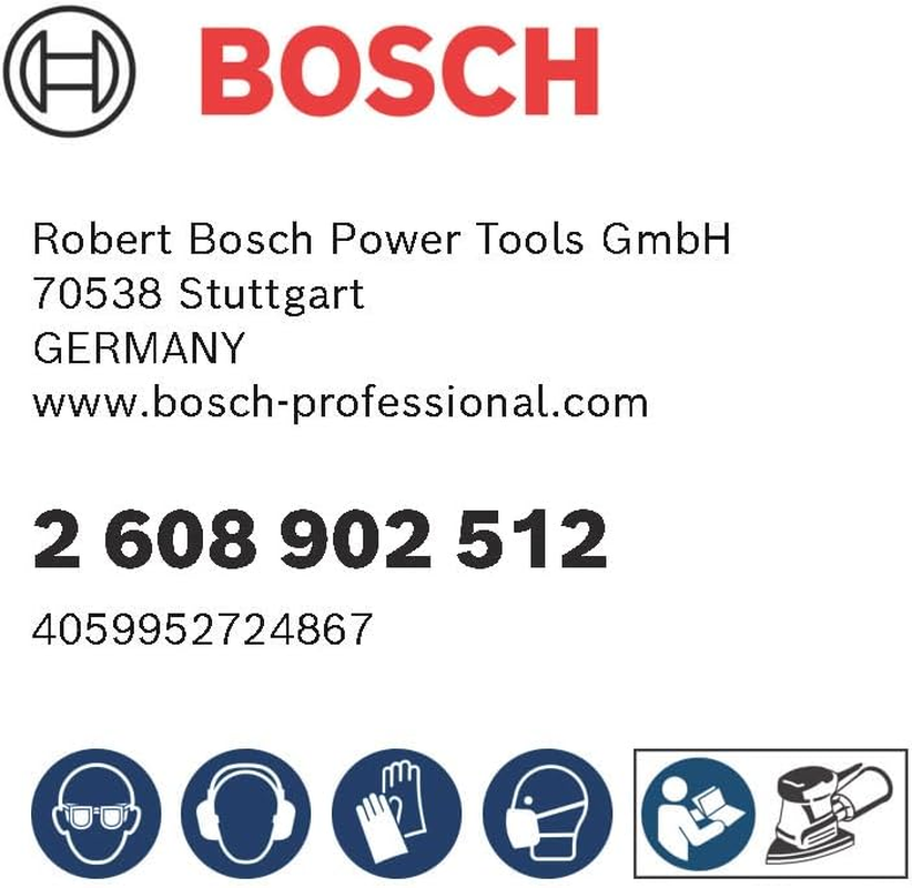 Bosch 50 X Expert C470 Sandpaper Set with 7 Holes (For Paint on Wood, Diameter 100 X 150 Mm, Grit 10 X 60, 10 X 80, 10 X 120, 10 X 180, 10 X 240, Professional Accessories Multi Sander)