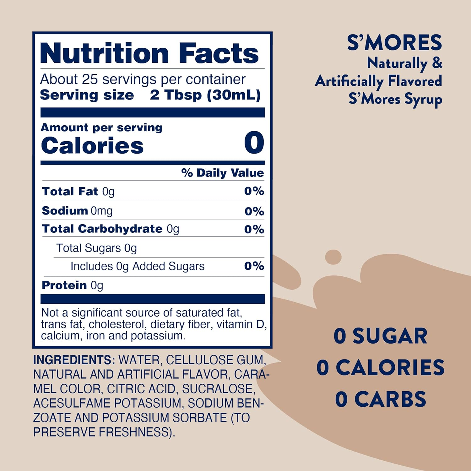 Jordans Skinny Syrup - S'Mores - 750Ml image number 6