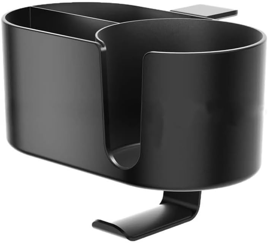 XINYUICEAN 4 in 1 Desk Cup Holder Headphone Hanger,Clamp on under Desk Headphone Hanger, Multifunctional Phone Storage Box Desktop Organizer for Nightstand Workstation (White)