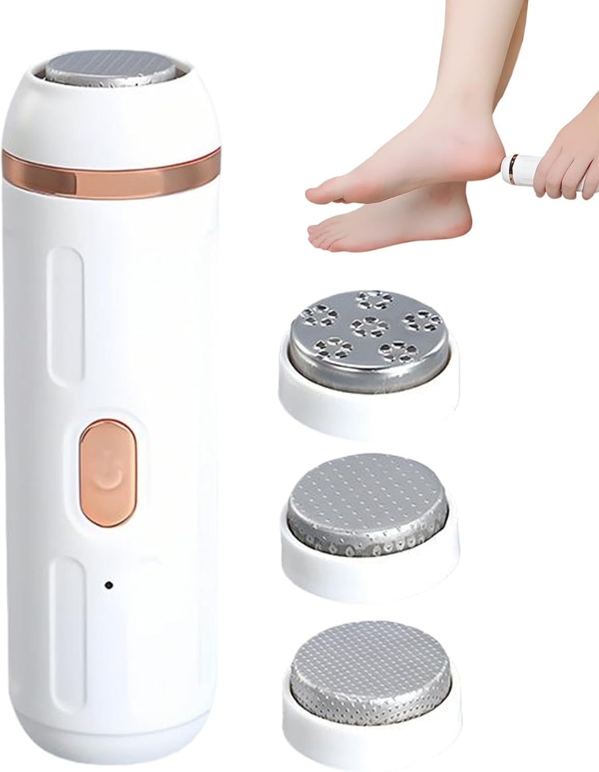 Electric Foot Callus Remover, Rechargeable Pedicure File, Portable Tool with Adjustable Speed, 5.31X1.38X1.38 Inches, for Hard Cracked Dry Skin Removal image number 5