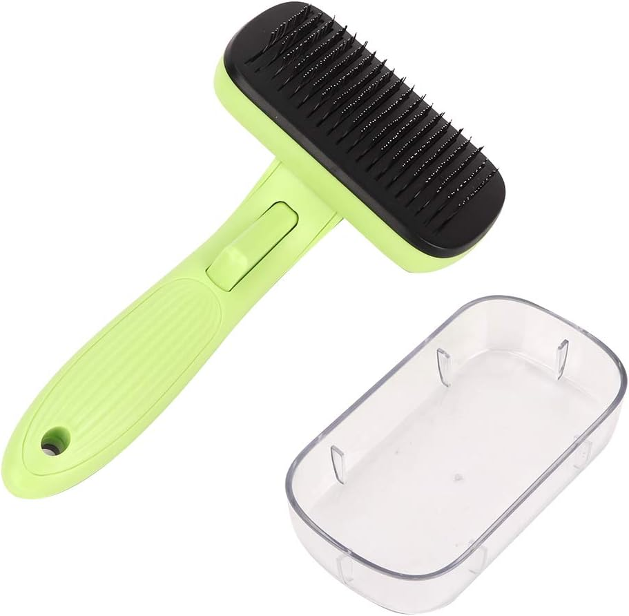 Cat Grooming Comb - Retractable Cat Brush with Release Button for Indoor Cats Shedding, Gently Removes Loose Undercoat - Automatic Cats Self Cleaning Slicker Brushes Tool image number 3