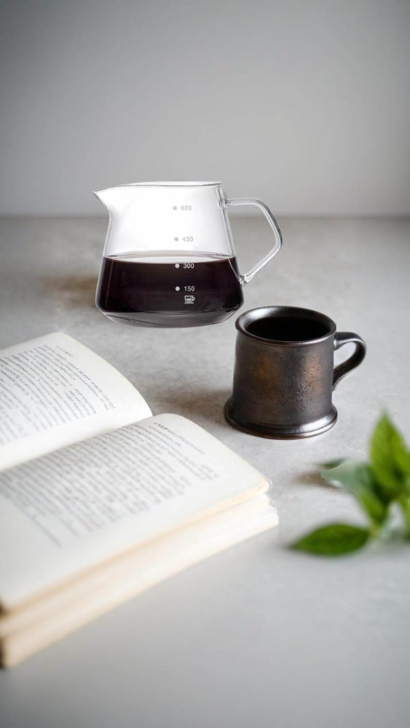 Juice Ly Every Time with 600M Glass Drip Coffee Maker Coffee Pot , Easy Pour, Dishwasher Safe, Includes Filter image number 2