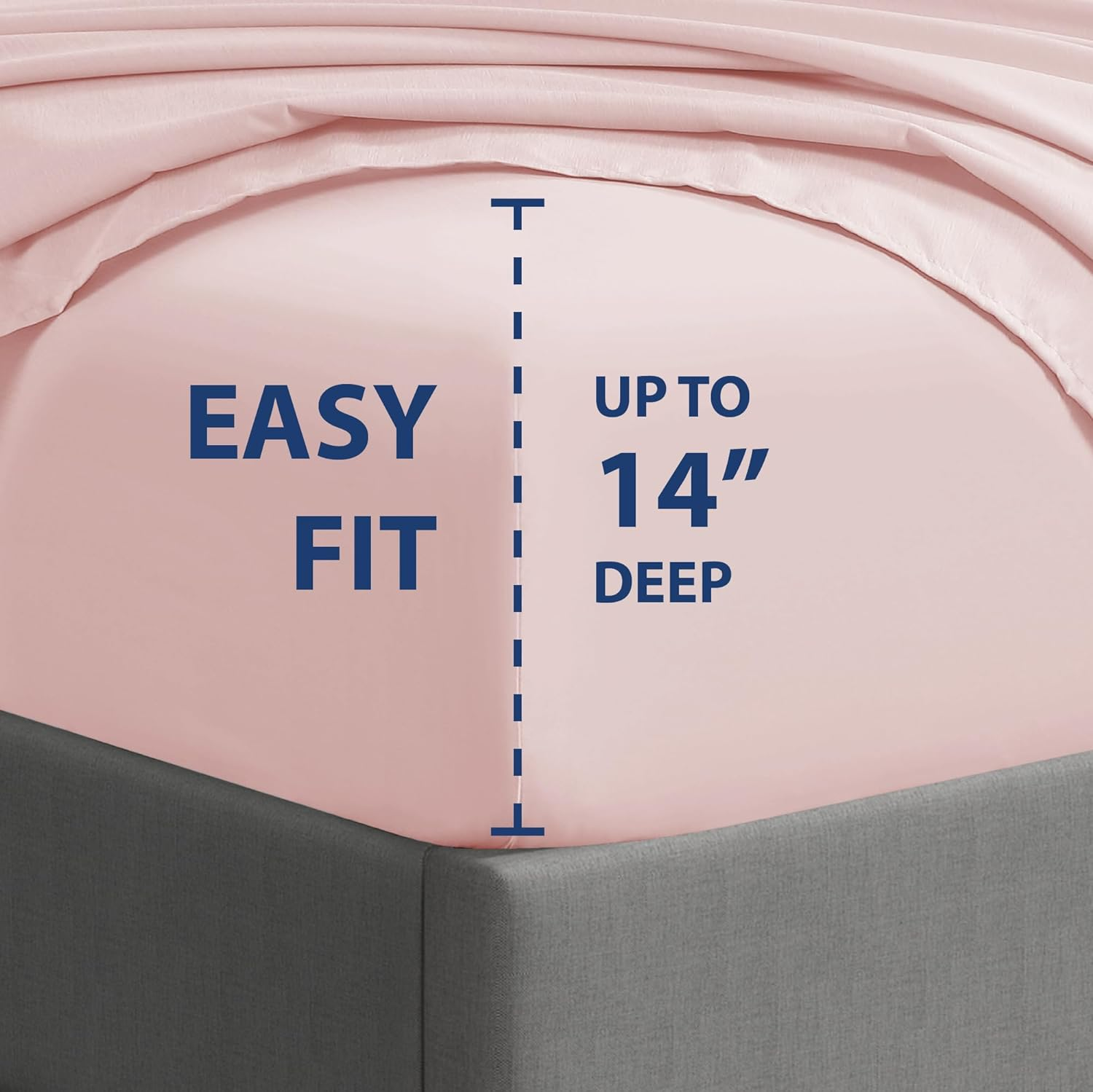 Cathay Home Essentials Ultra Soft Hypoallergenic Wrinkle Resistant Double Brushed Microfiber Bedding Sheet Set, Blush, Full image number 1