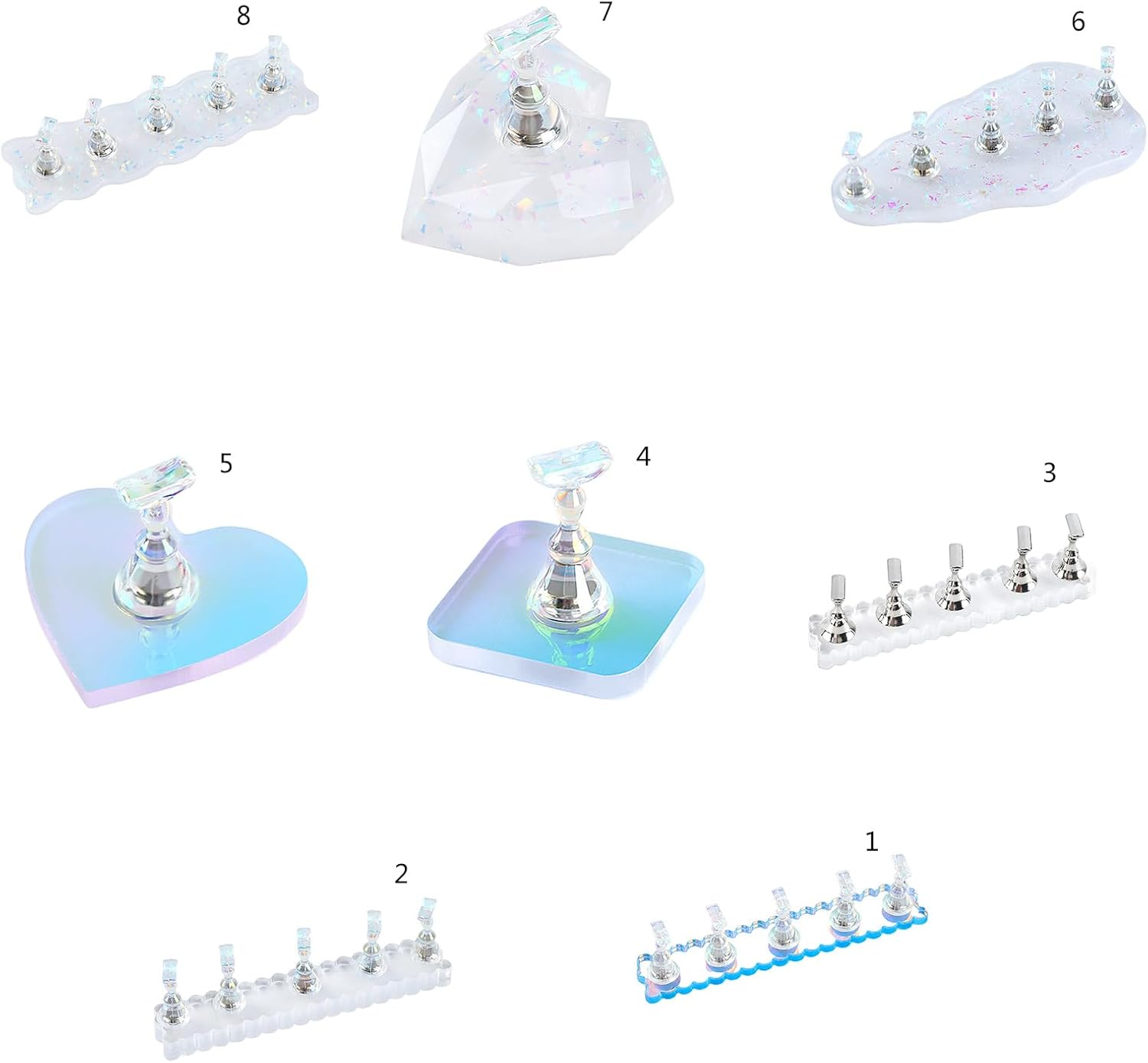 Nail Tips Practice Holder Acrylic Nail Art Display Stand Nail Stand Press on Nail Magnetic Nail Holder image number 5