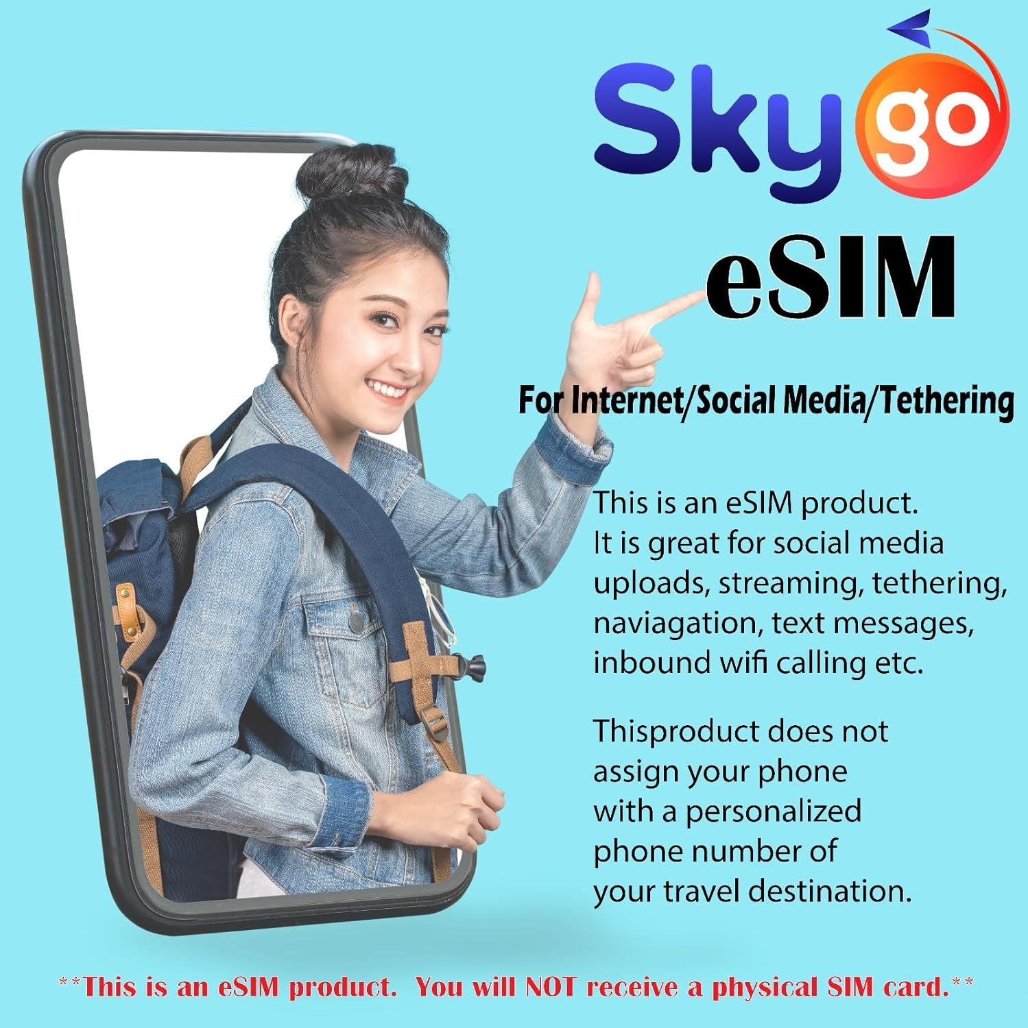 Skygo Esim| Europe for 30Days| Total 15GB| 40+ Countries Prepaid Esim 500MB 5G Data & Unlimited Data | Personal Global SIM | REFILLABLE! image number 3