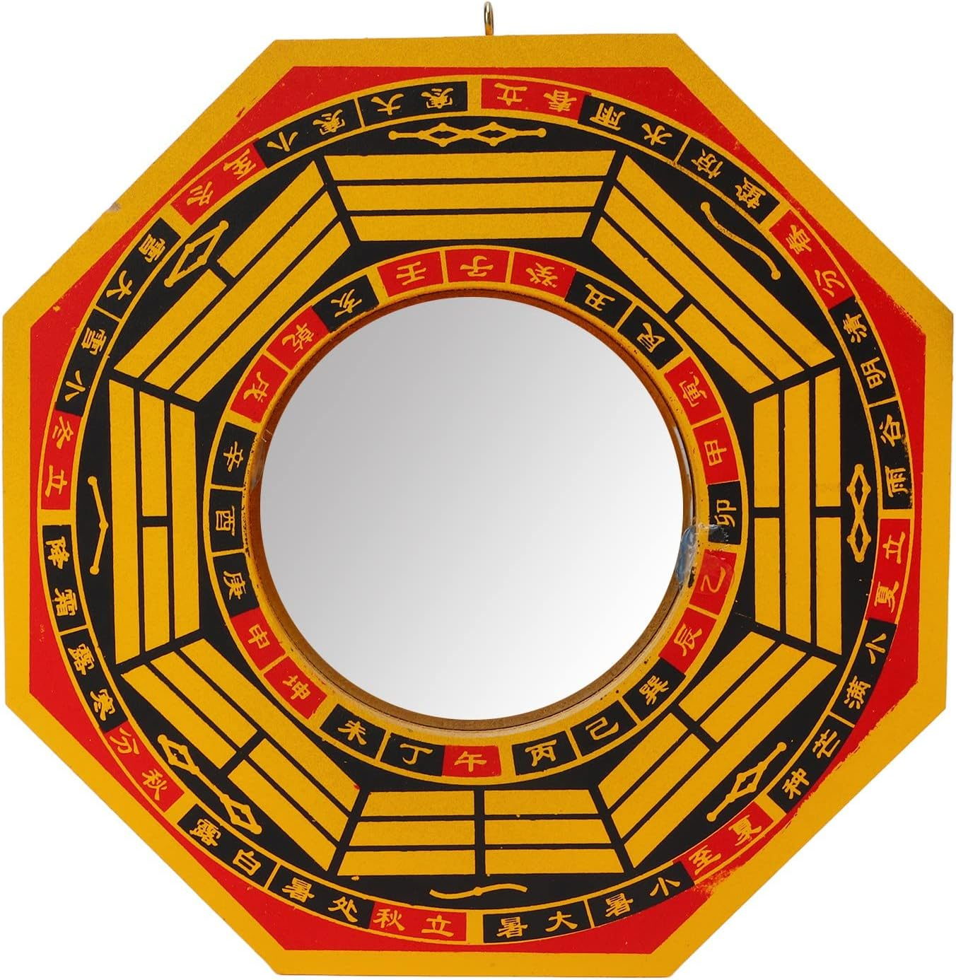 Chinese Bagua Mirror Feng Shui Mirror, Attract Positive Energy & Good Luck, Traditional Feng Shui Decoration Outdoor Convex Mirror Suitable for Door Hangings image number 5
