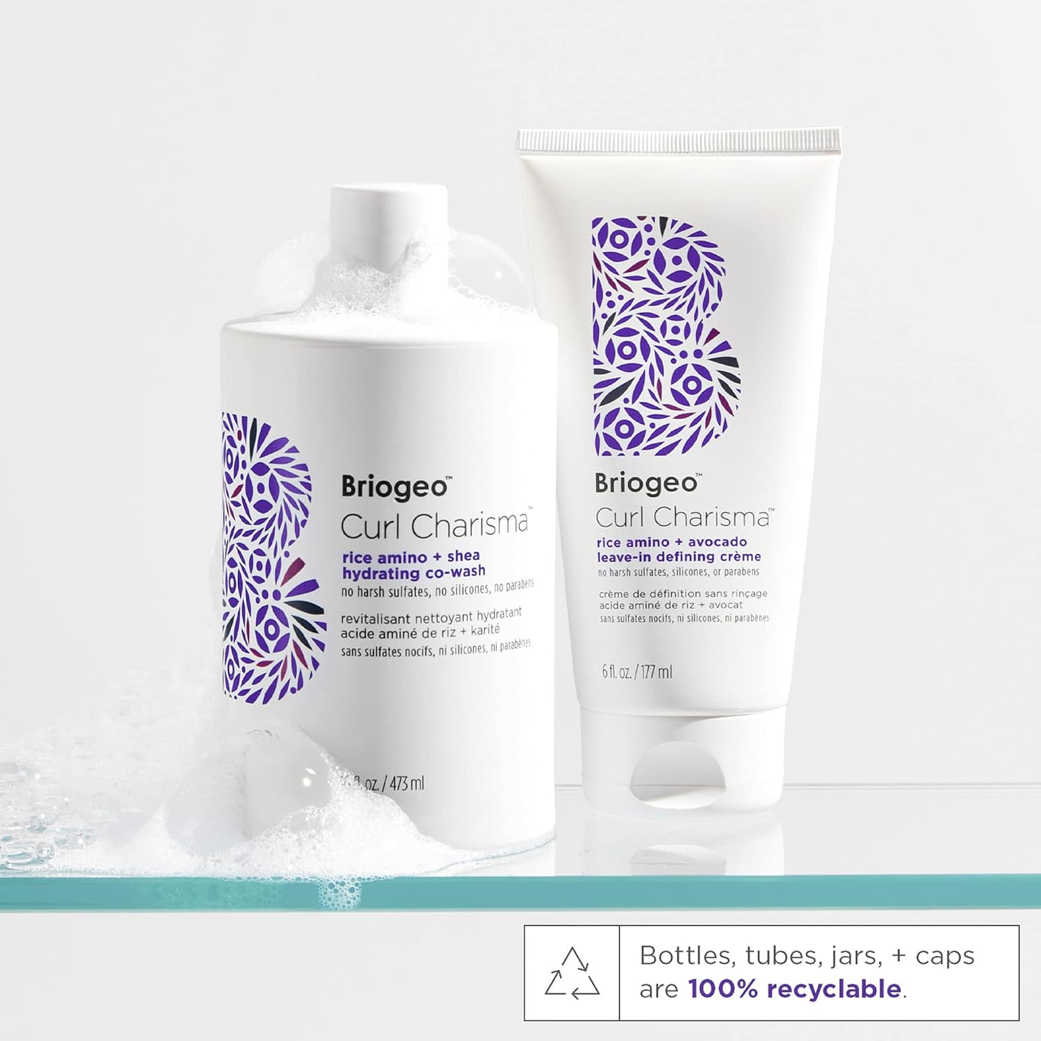 Briogeo Curl Charisma Rice Amino + Avocado Leave-In Defining Cr&egrave;me, anti Frizz Hair Styling Moisturizer, Leave in Cream for Wavy, Curly, Coily Hair, Boosts Hydration, Vegan, Cruelty-Free image number 4