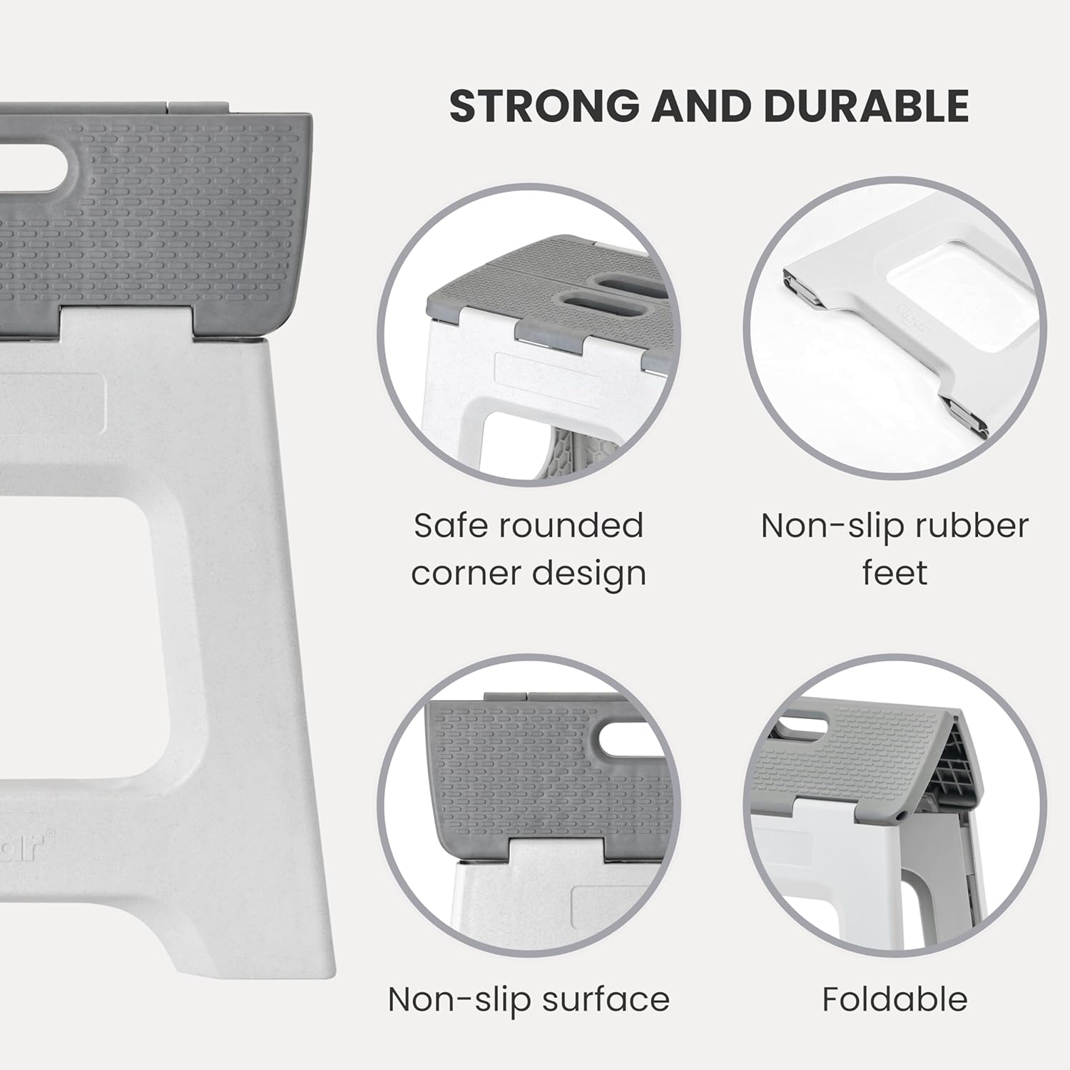 Vigar Zeroline Foldable Stool, 32 Cm Height, Grey image number 6