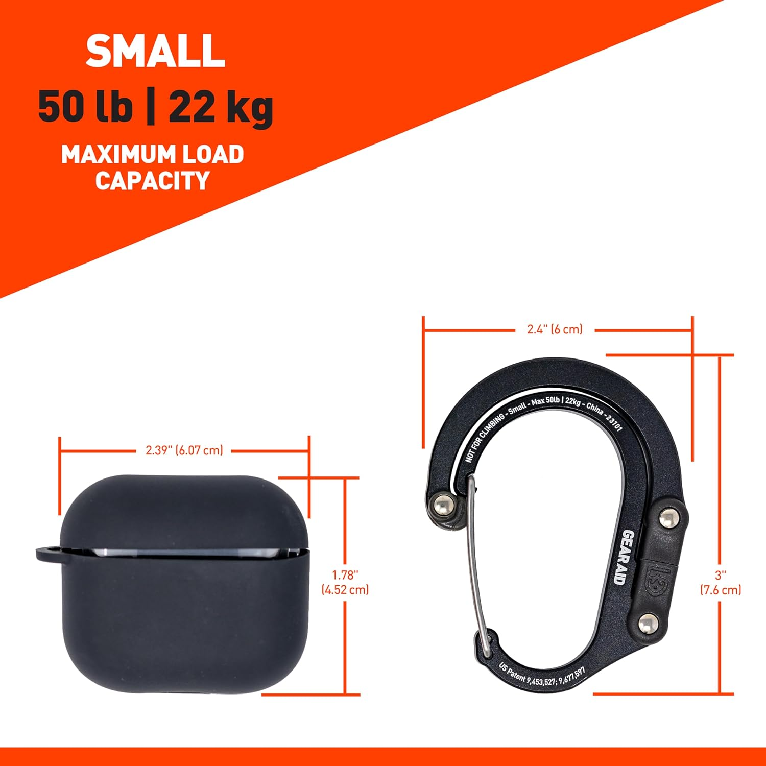 Gear AID HEROCLIP (Small) Carabiner Gear Clip and Hook, for Hanging Bags, Purses, Lanterns, Strollers, Tools, Helmets, Water Bottles, and More image number 4