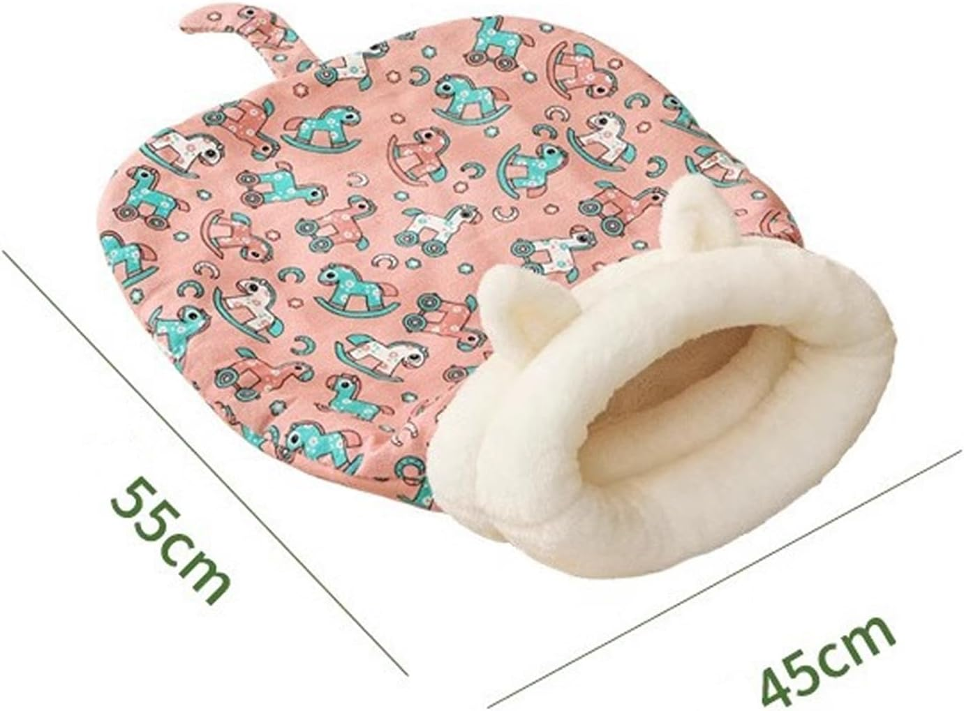 Cozy Pet Nest for Cats and Dogs Soft Self Warming Pet Hideway Sleeping Portable Handwoven Pets Bed Soft Plush Cute Puppy Kitty Cat Cave Beds (Olive,18 * 22Inch) image number 2