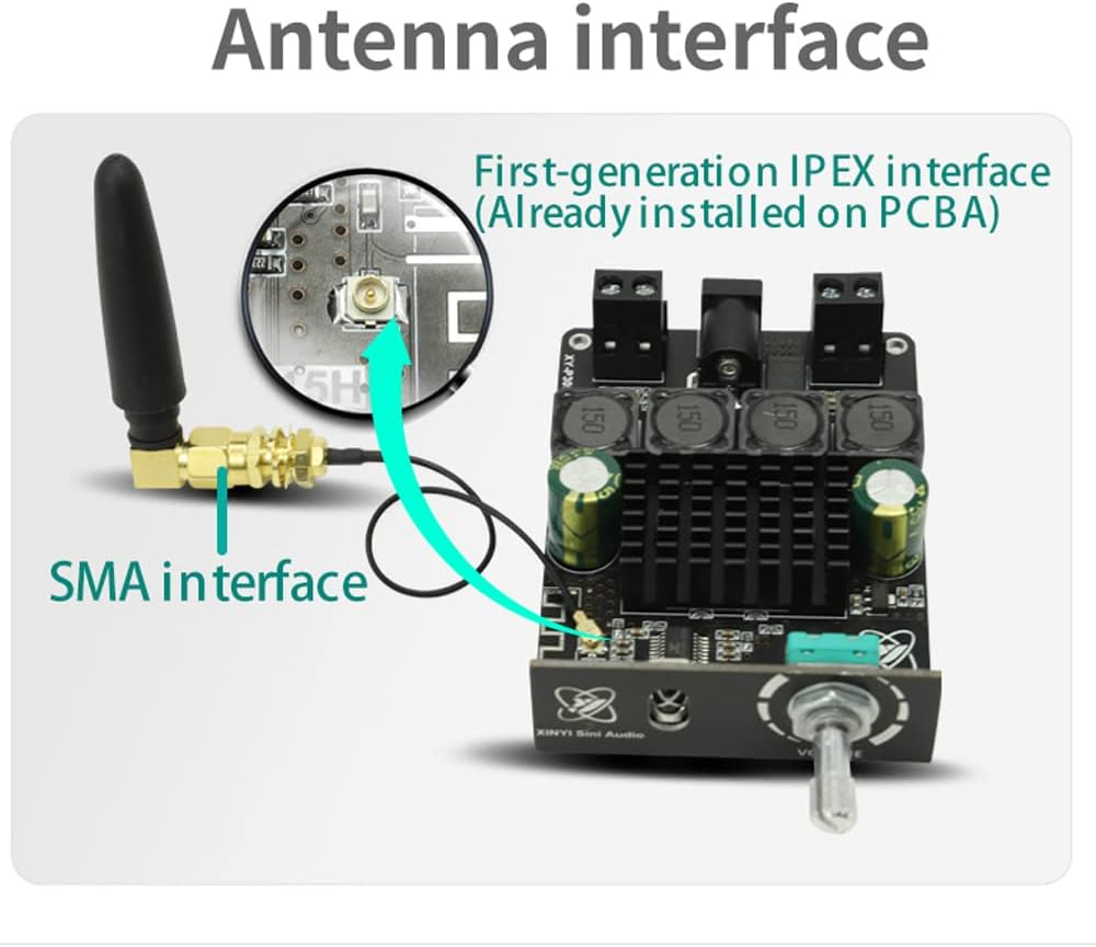 YUEKU 50W+50W BT 5.1 Wireless Audio Power Amplifier Portable Sound Amplifier Speaker Amp for Car and Home image number 5