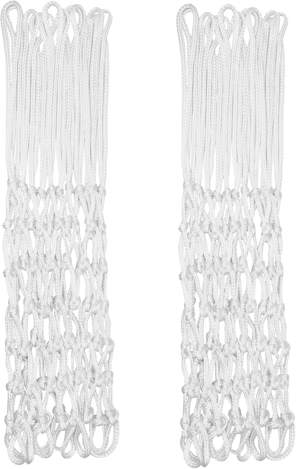 Sanung 2 Pack Basketball Net Hoop, Weather-Proof Standard Size Basketball Net Replacement, White Basketball Mesh Net for Indoor and Outdoor, Easy to Install image number 2