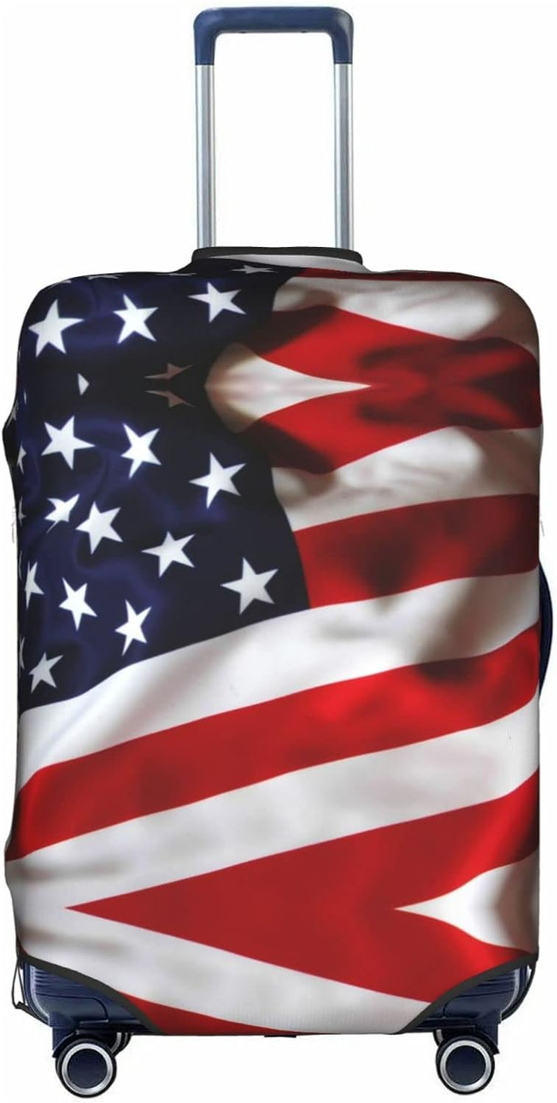 Obabo Dog Family Travel Luggage Cover,Washable Suitcase Cover Protector Anti-Scratch Suitcase Cover Fits 18-32 In, American Flag, L image number 5