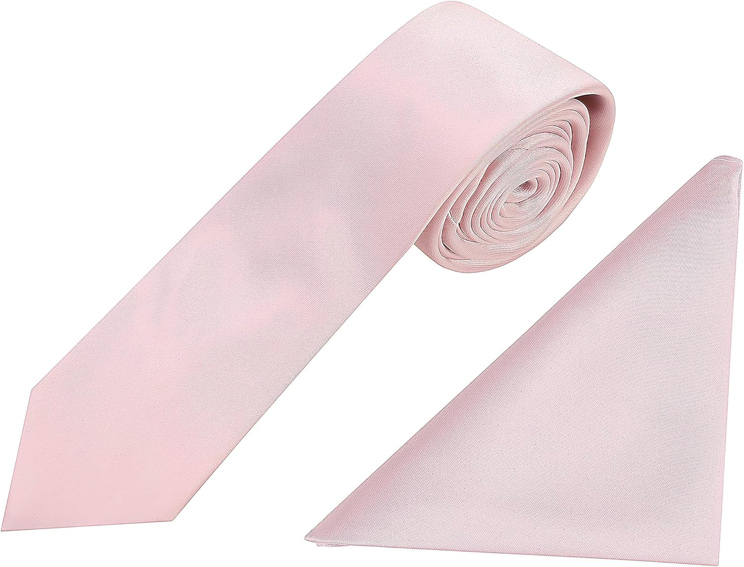 Jenson Samuel Shirts Mens Formal Premium Tie Hanky 100% Silk Set Striped Paisley Wedding Pocket Square/Handkercief & Tie Sets - Dusky Pink image number 5