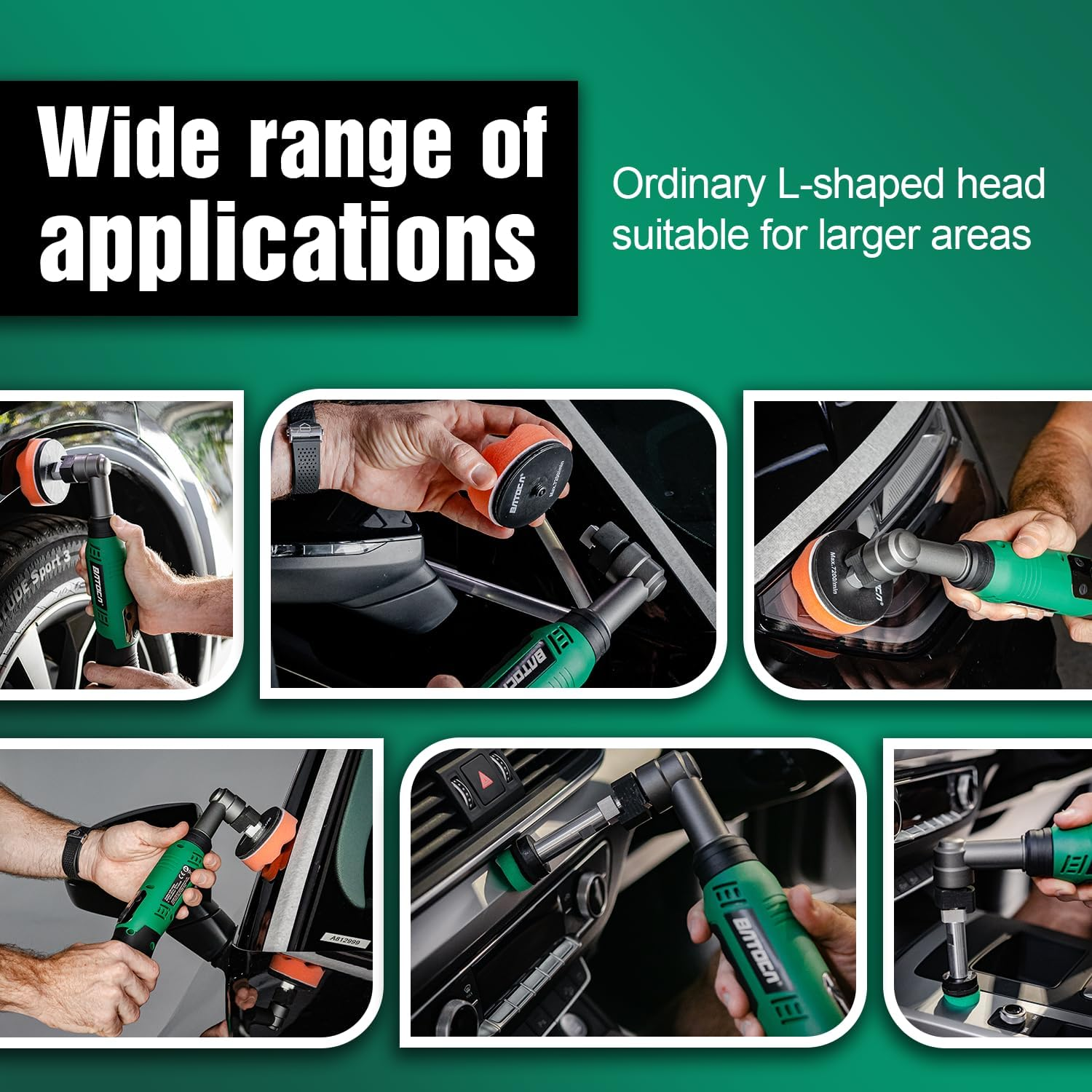 BATOCA S6 Mini Cordless Polisher,12V Car Buffer Kit for Detailing and Paintwork Care,Da&Ro and Mini Polishing Machine,1000-5000Rpm&4200-21000Rpm,Motorbike Polish Sanding Waxing image number 4