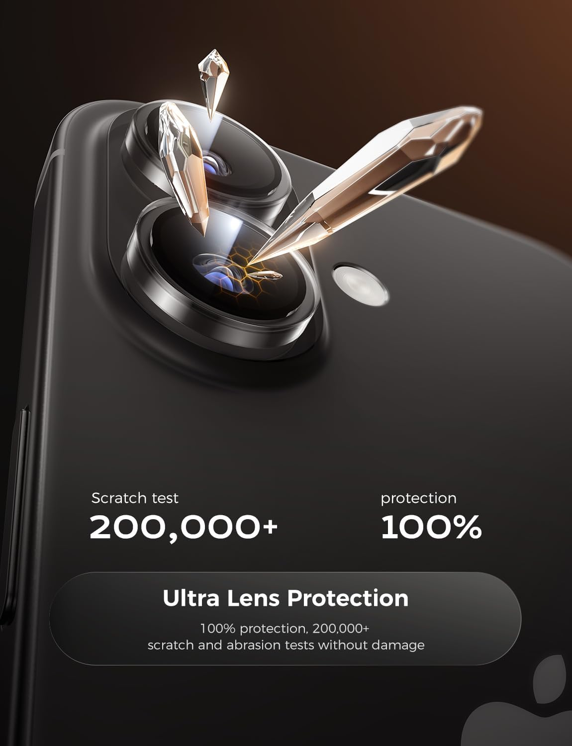 MAGIC JOHN for Iphone 17 Camera Lens Protector [Alignment Kit&1:1 Invisible Fit] 9H Aerospace Tempered Glass, Ultra HD, Metal Individual Ring, Case Friendly, 2 Pack, Clear - Silver image number 5