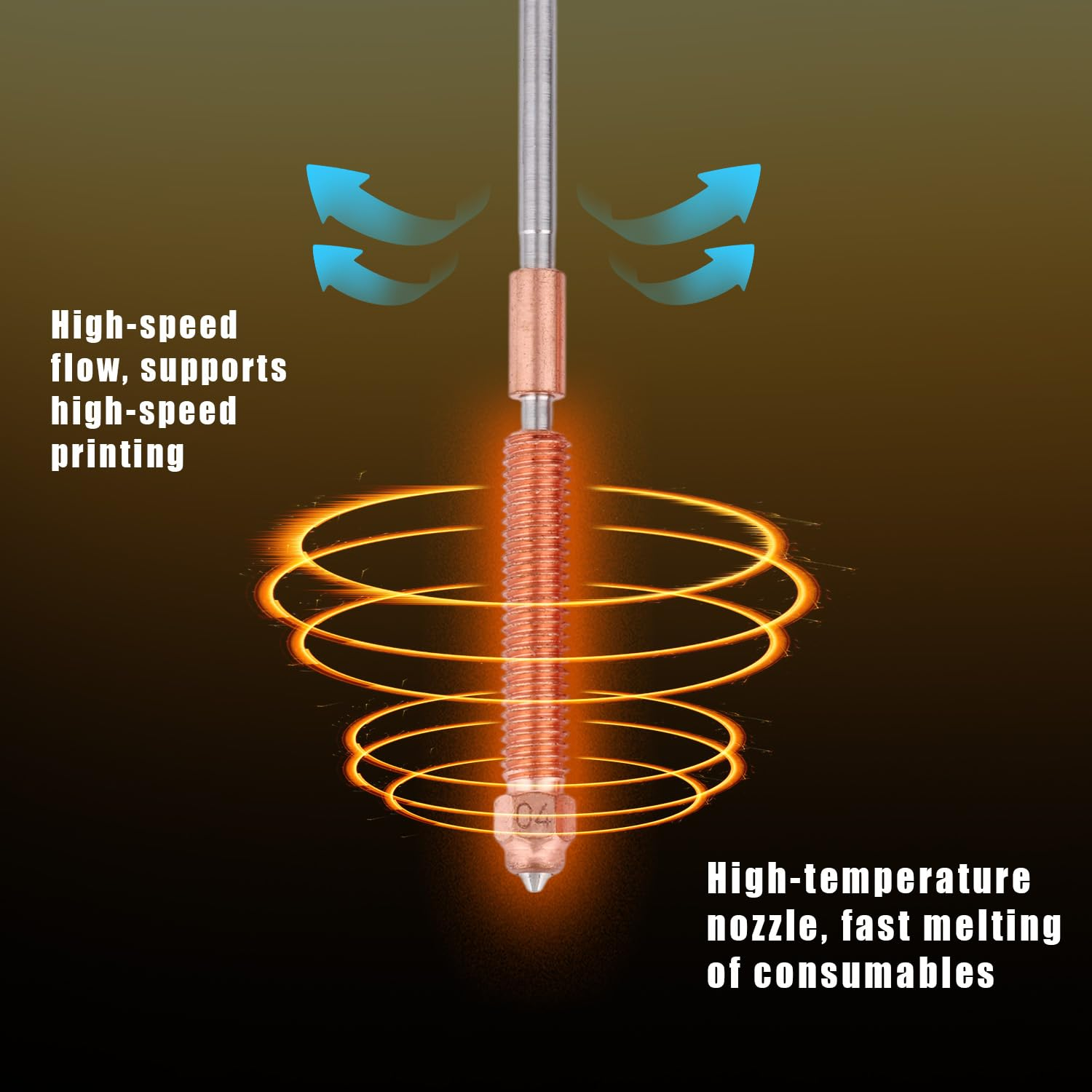 3Pcs 0.4Mm Combination Nozzle Kit for Creality K2 Plus, Upgraded K2 plus Unicorn Nozzle Replacement Kit with Titanium Alloy Copper Alloy Hardened Steel for Creality Hi Printer image number 3