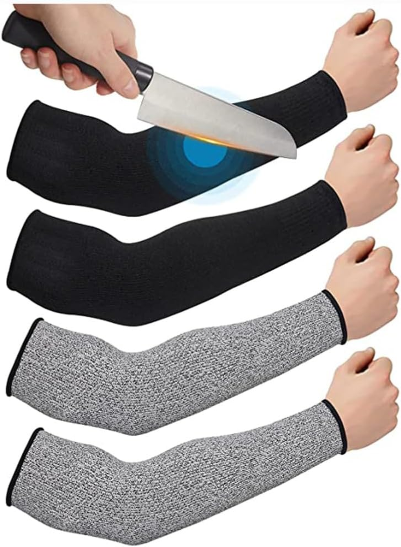 2 Pairs Cut Resistant Sleeve Arm Protection Sleeves Level 5 Protection Safety Protective Sleeves for Men Women