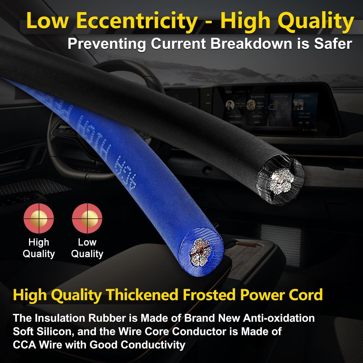 4 Gauge AMP Wiring Kit, 4 AWG Amplifier Car Audio Install Kit, Car Subwoofer Cable, Connection for Subwoofer & Speaker, with Power Cable, Ground Cable, RCA Cable, Remote Cable, Fuse Holder, Terminals image number 1