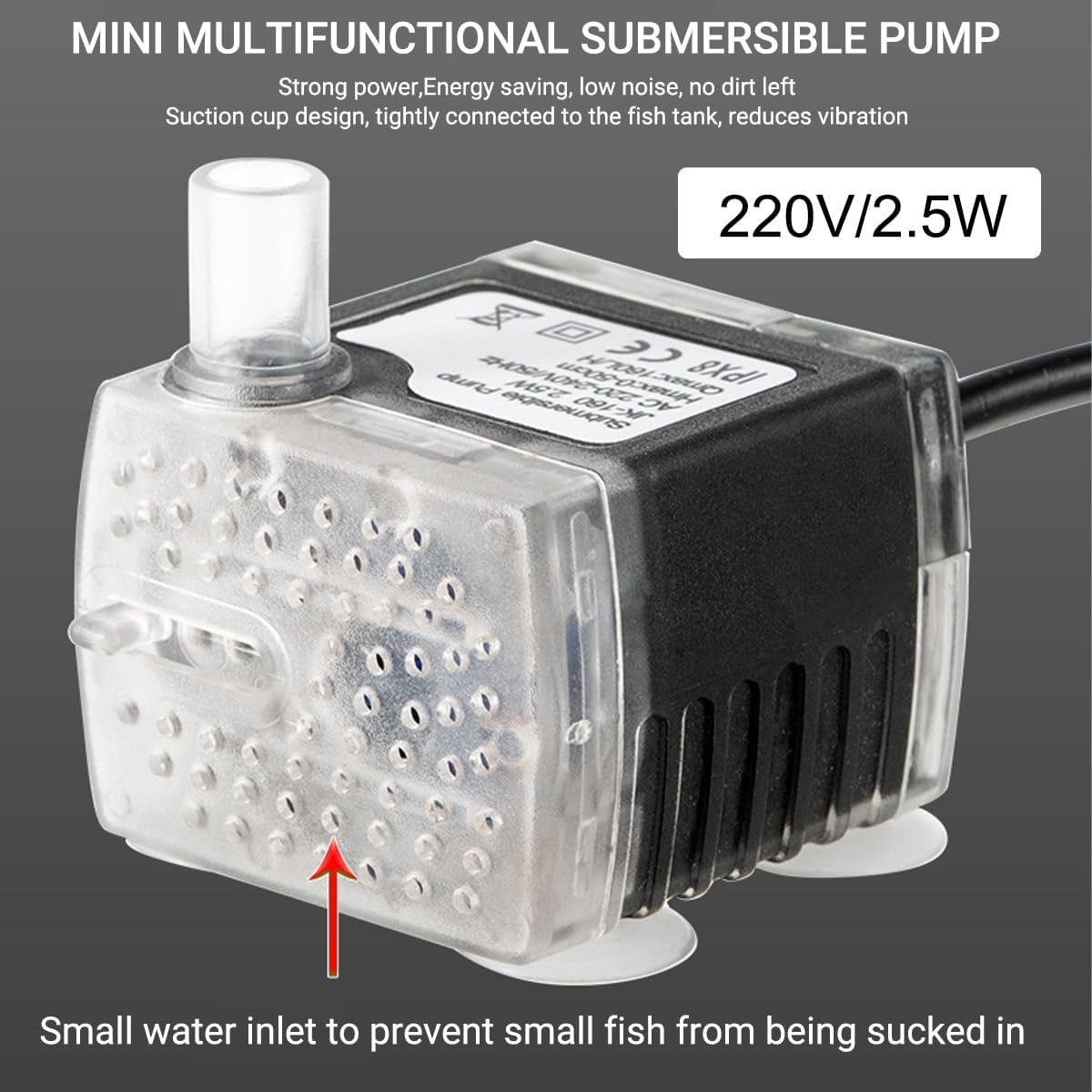 2 PCS Adjustable Fish Tank Filter Box with Built-In Mute Circulation, Oxygen-Increasing Three-In-One Purifier for Turtle Tanks, Aquarium Wall-Mounted Water Cleaner, Suitable for 12Mm Thick Walls image number 3