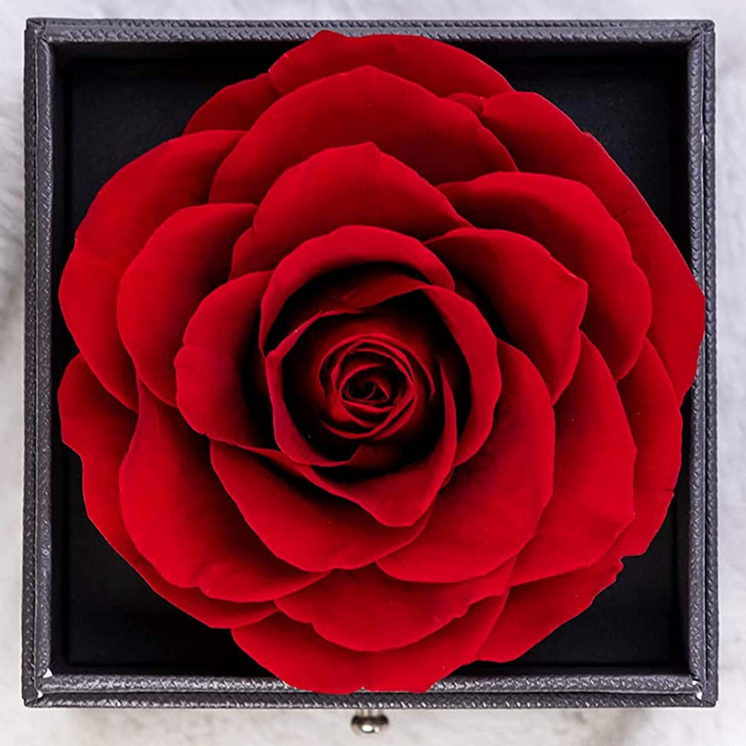 Gifts for Women, Eternal Rose Box with Necklace, Real Flower Jewelry Box for Valentines Presents, Christmas, Birthday Mother'S Day, Anniversary, Birthday - Her/Mum/Wife/Girlfriend/Grandma/Mom-Ideas - Blue image number 6