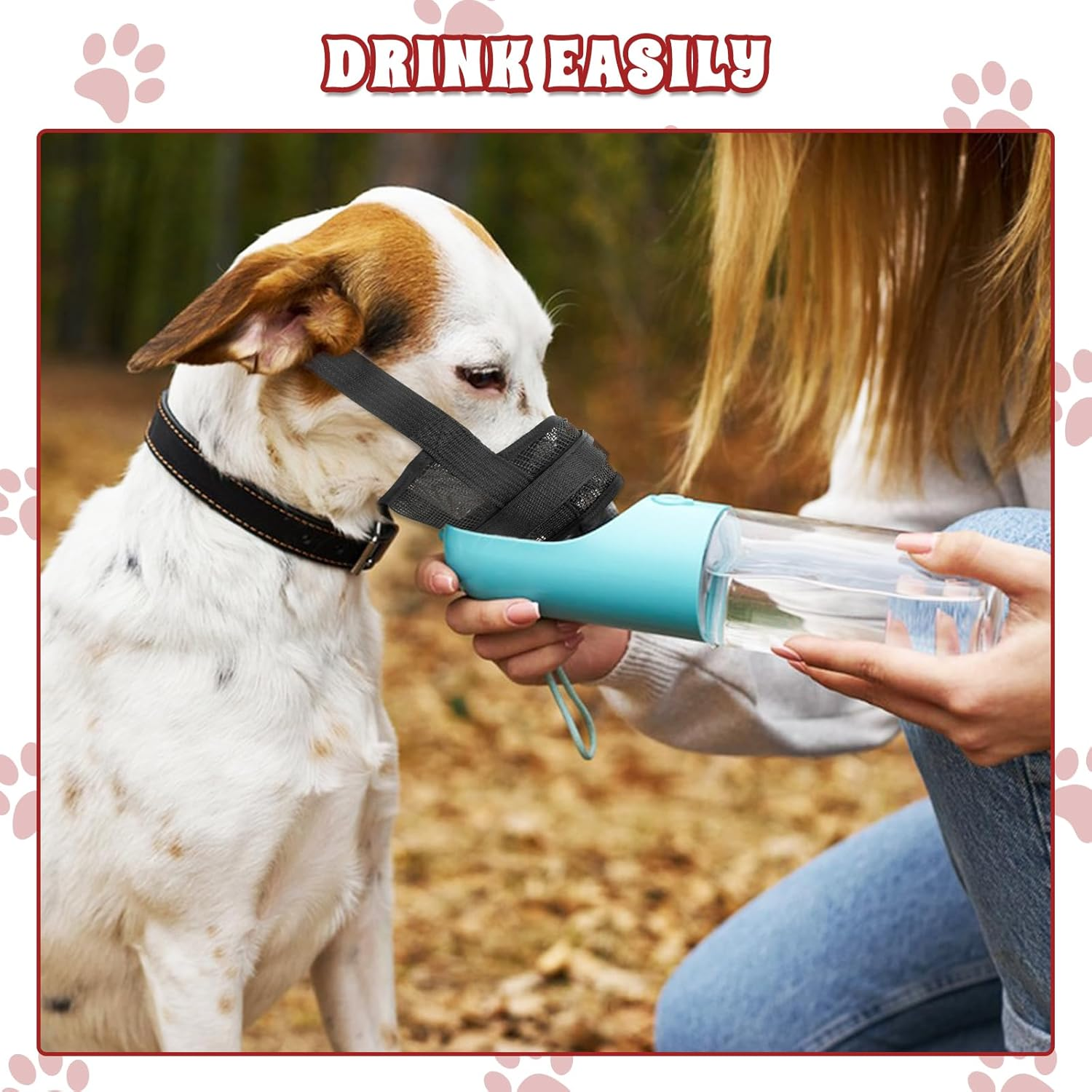 Byhoo Dog Muzzle Cover for Large Medium and Small Dogs Comfortable & Adjustable with Ultra-Breathable Soft Mesh Prevent Biting Barking and Chewing (Fits Mouth Size 7.09-9.45 Inches)