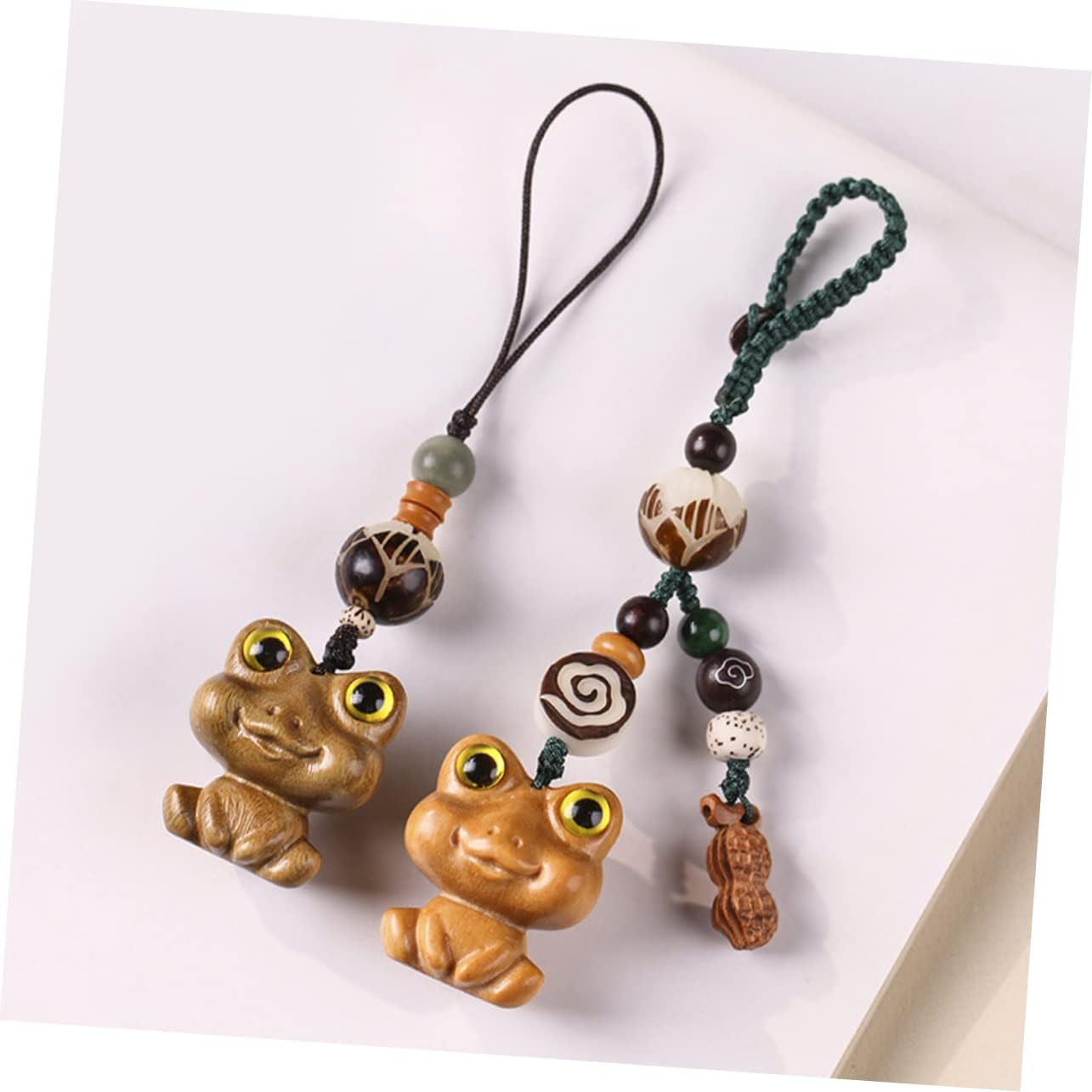 SHERCHPRY Key Chain Animal Bag Charm Womens Backpack Purse Car Keychain for Women Wood Keyring Key Ring Pendant Bag Pendant Womens Wallets Cartoon Key Ring Miss Wooden Bags Sandalwood image number 2