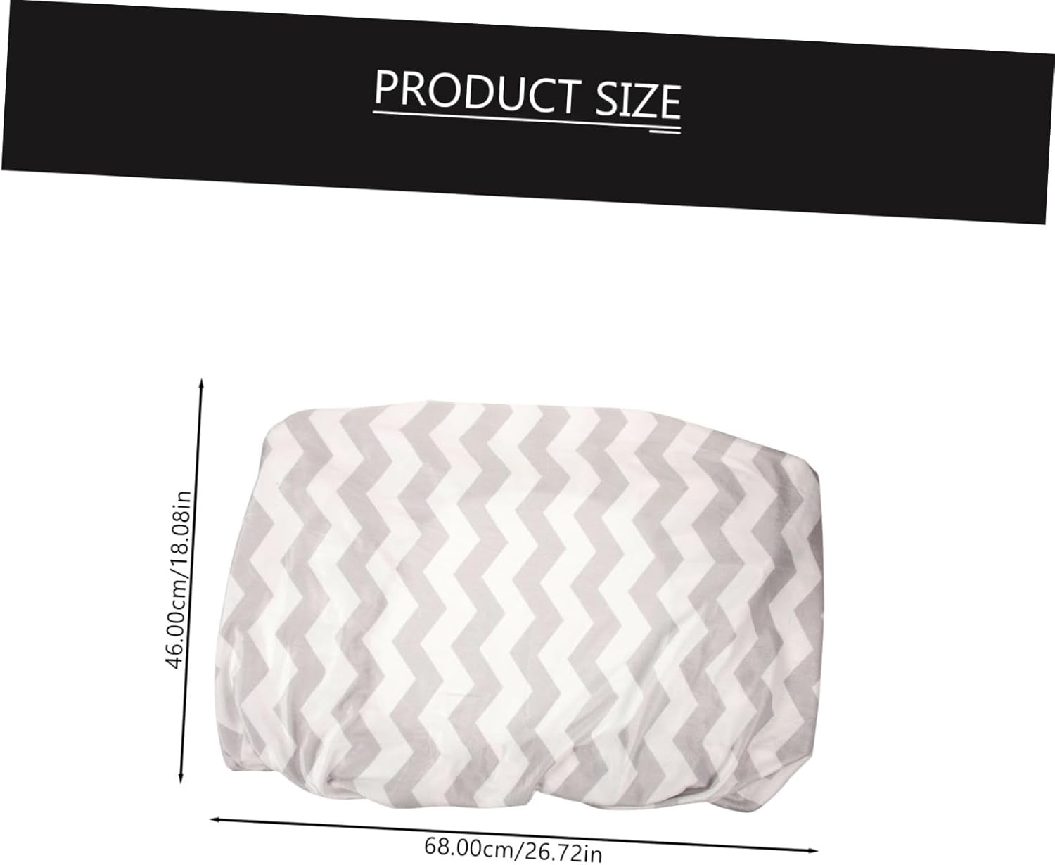 FRCOLOR Portable Diaper Changing Pad Cover Washable and Durable Grey Water Wave Pattern Fits Contoured Changing Pads Easy to Clean Soft and Safe image number 1